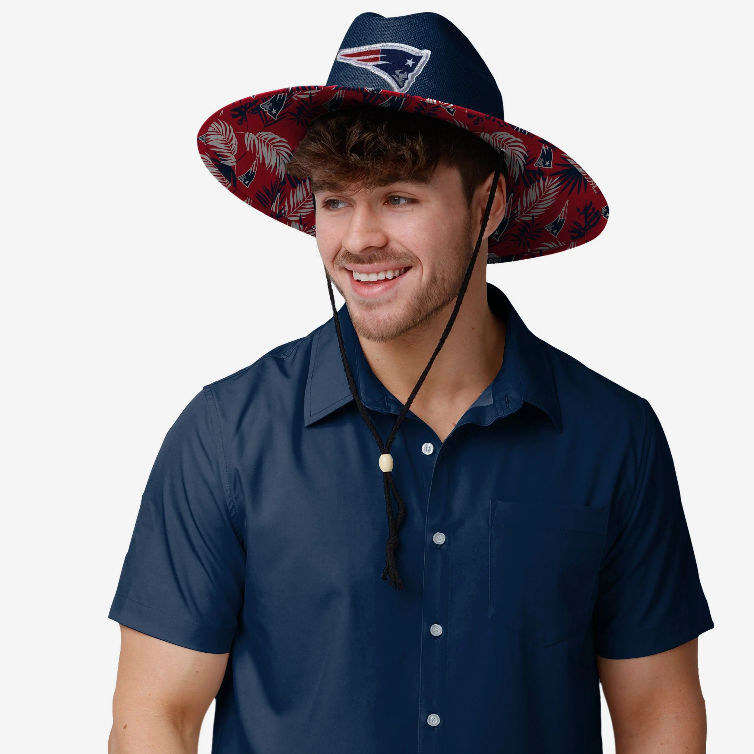 New England Patriots Team Color Straw Hat 5 New England Patriots Team Color Straw Hat