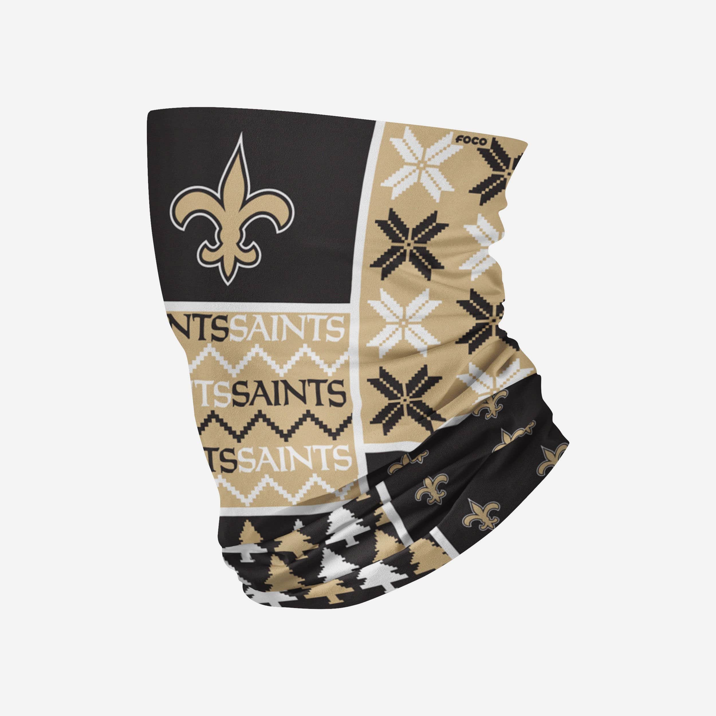 New Orleans Saints Busy Block Gaiter Scarf 1 New Orleans Saints Busy Block Gaiter Scarf