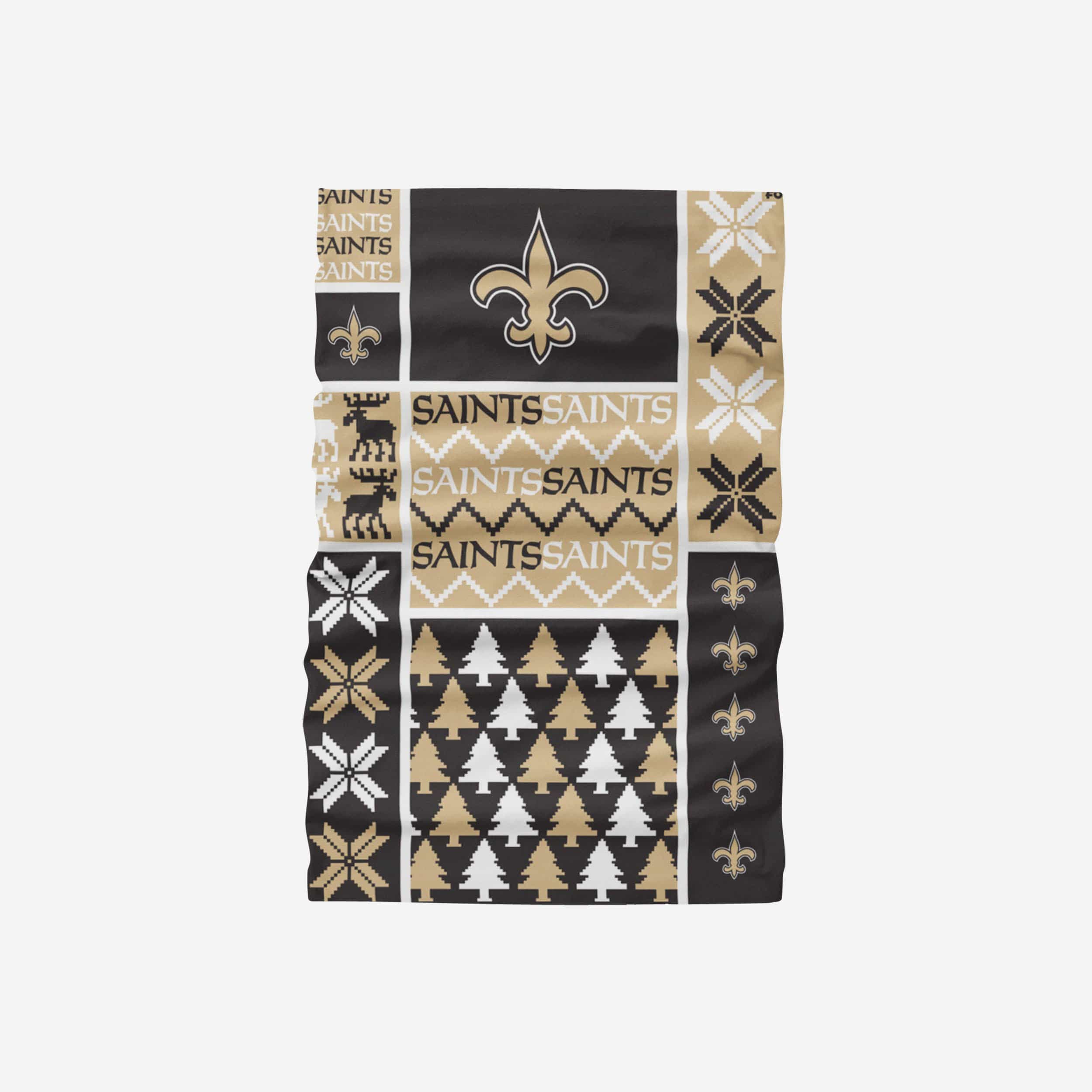 New Orleans Saints Busy Block Gaiter Scarf 2 New Orleans Saints Busy Block Gaiter Scarf