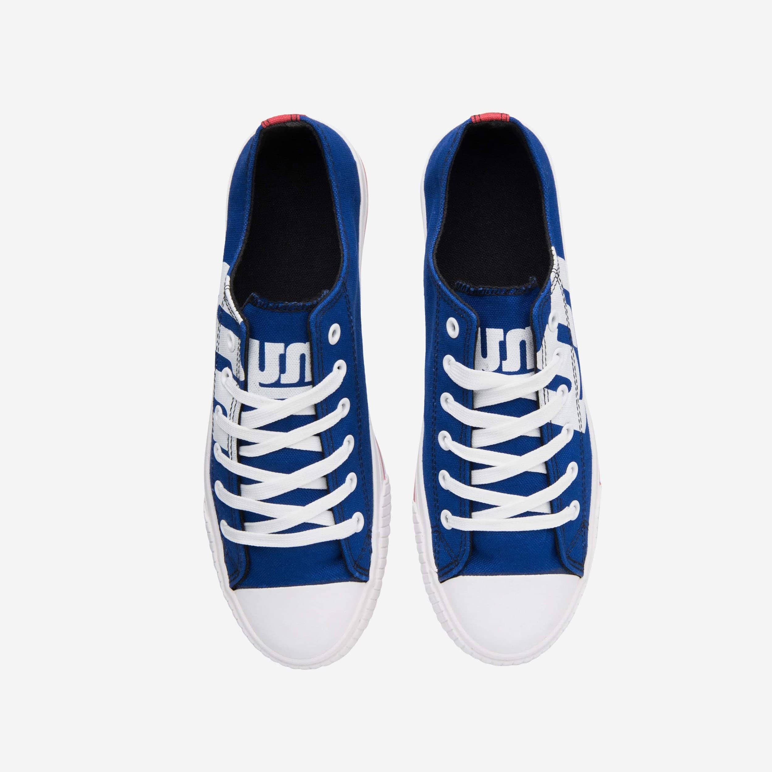 New York Giants Mens Low Top Big Logo Canvas Shoe 2 New York Giants Mens Low Top Big Logo Canvas Shoe