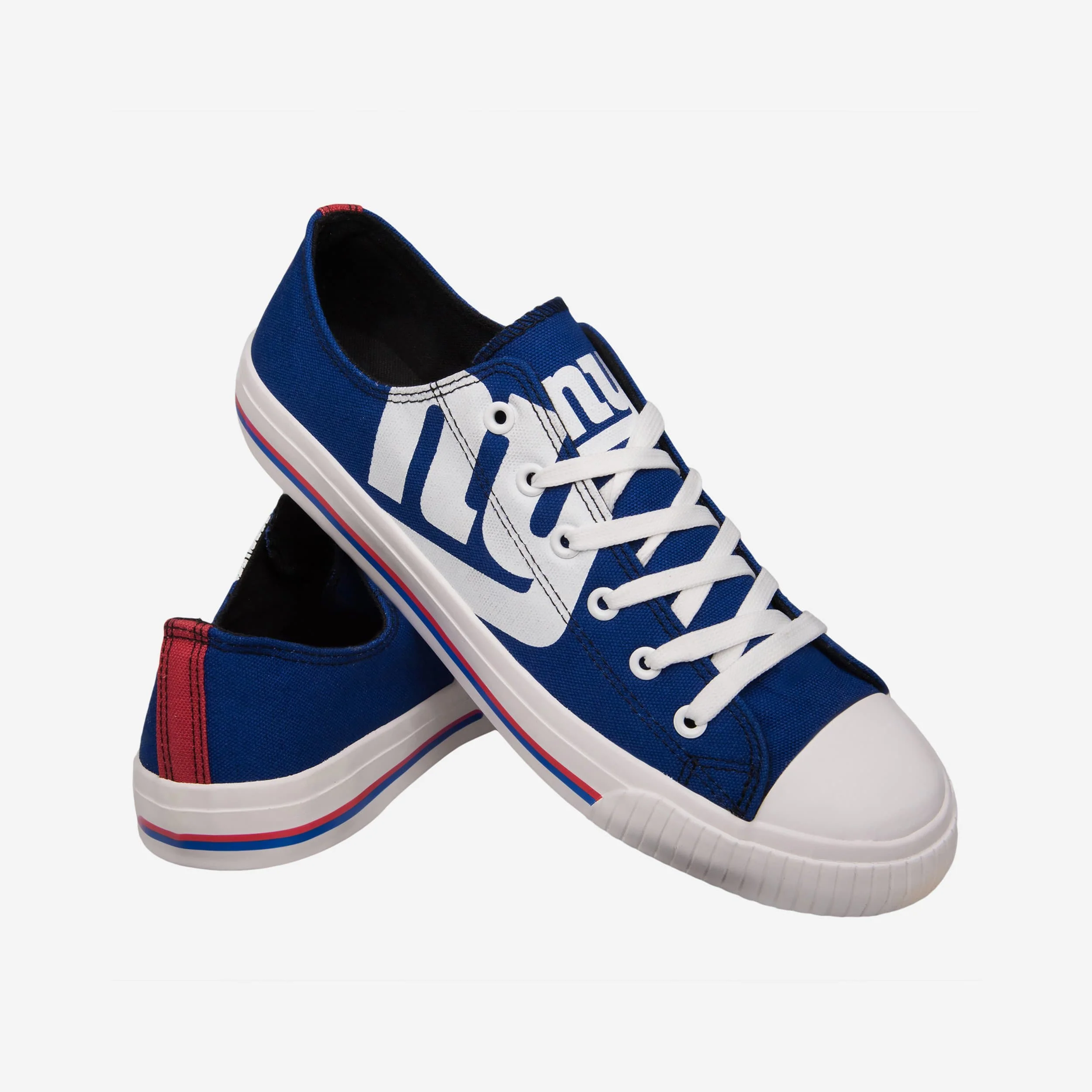 New York Giants Mens Low Top Big Logo Canvas Shoe 4 New York Giants Mens Low Top Big Logo Canvas Shoe