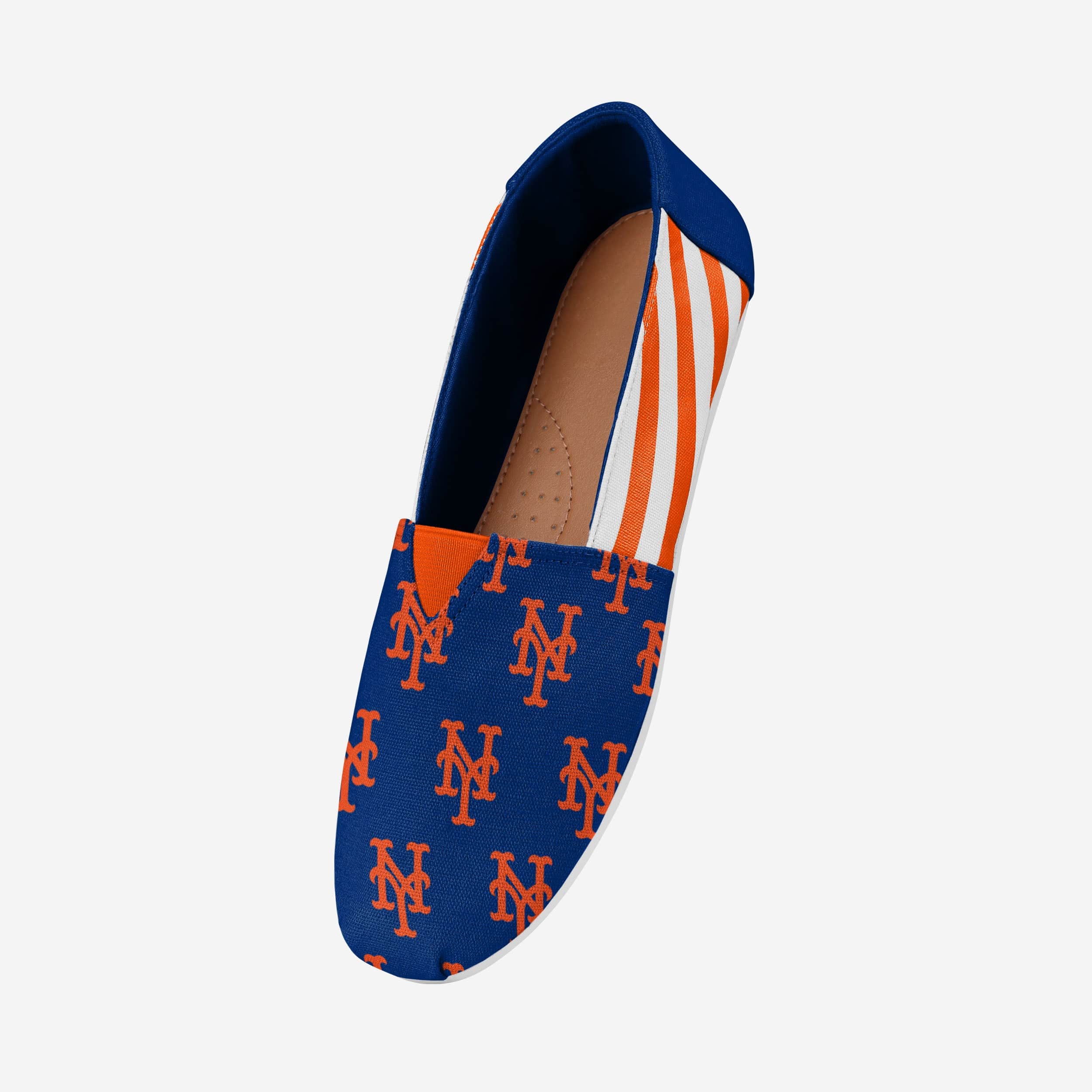 New York Mets Womens Stripe Canvas Shoe 2 New York Mets Womens Stripe Canvas Shoe