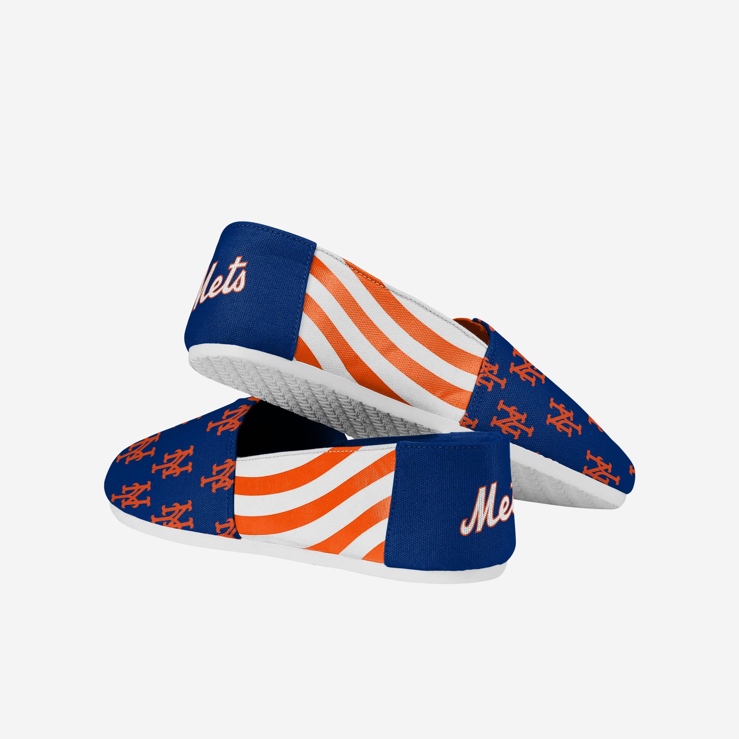 New York Mets Womens Stripe Canvas Shoe 3 New York Mets Womens Stripe Canvas Shoe