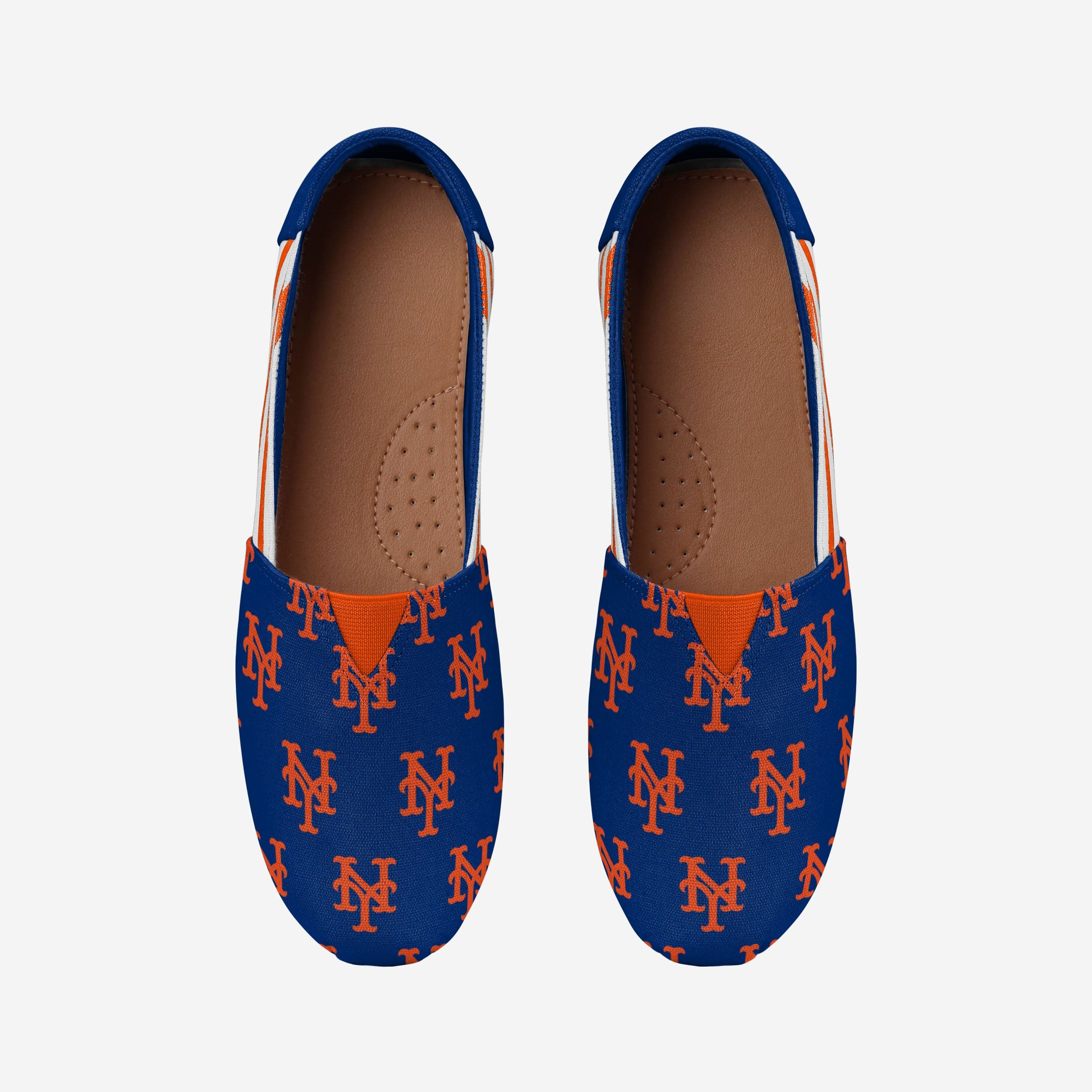 New York Mets Womens Stripe Canvas Shoe 4 New York Mets Womens Stripe Canvas Shoe