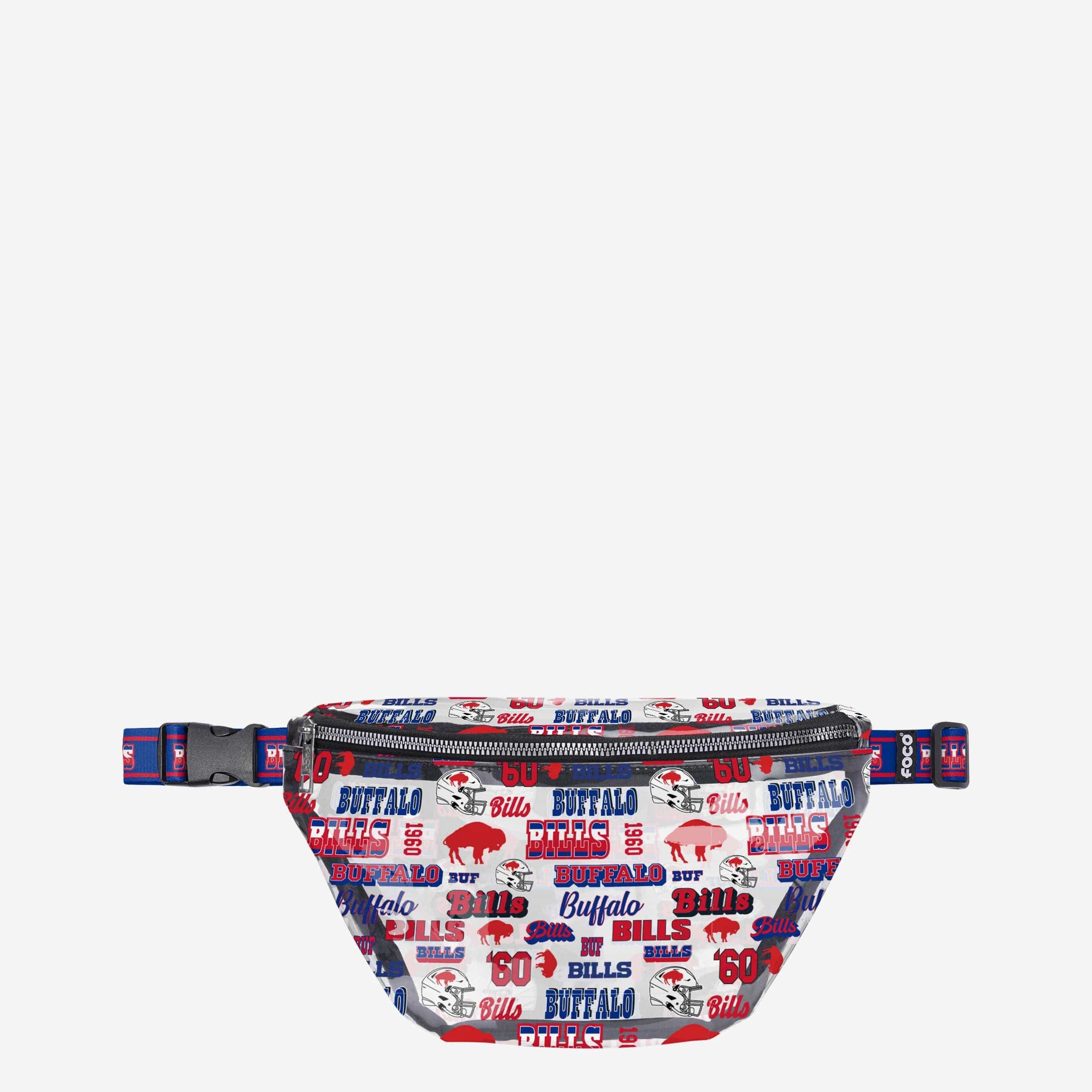 Buffalo Bills Repeat Retro Print Clear Fanny Pack