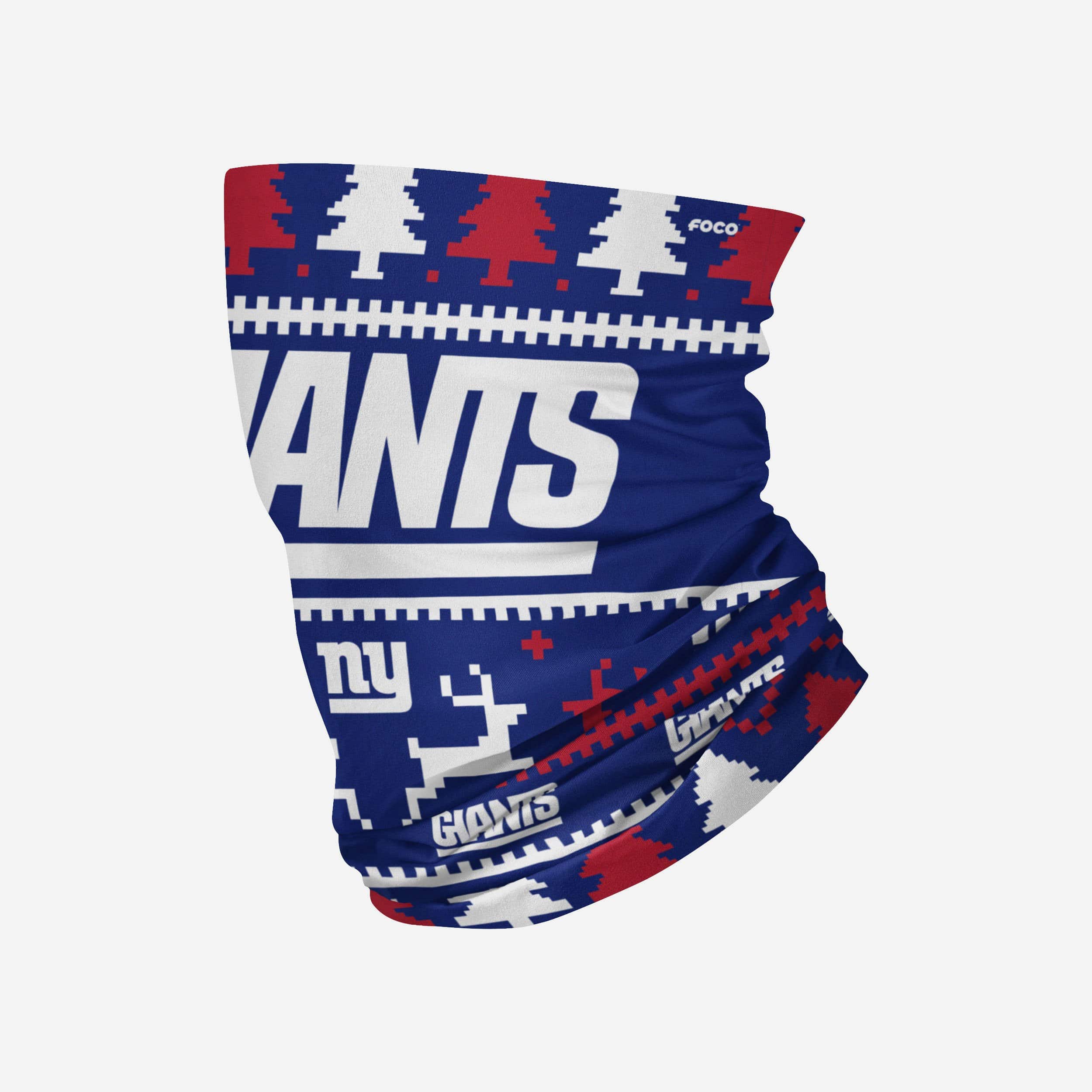 New York Giants Wordmark Holiday Gaiter Scarf 1 New York Giants Wordmark Holiday Gaiter Scarf