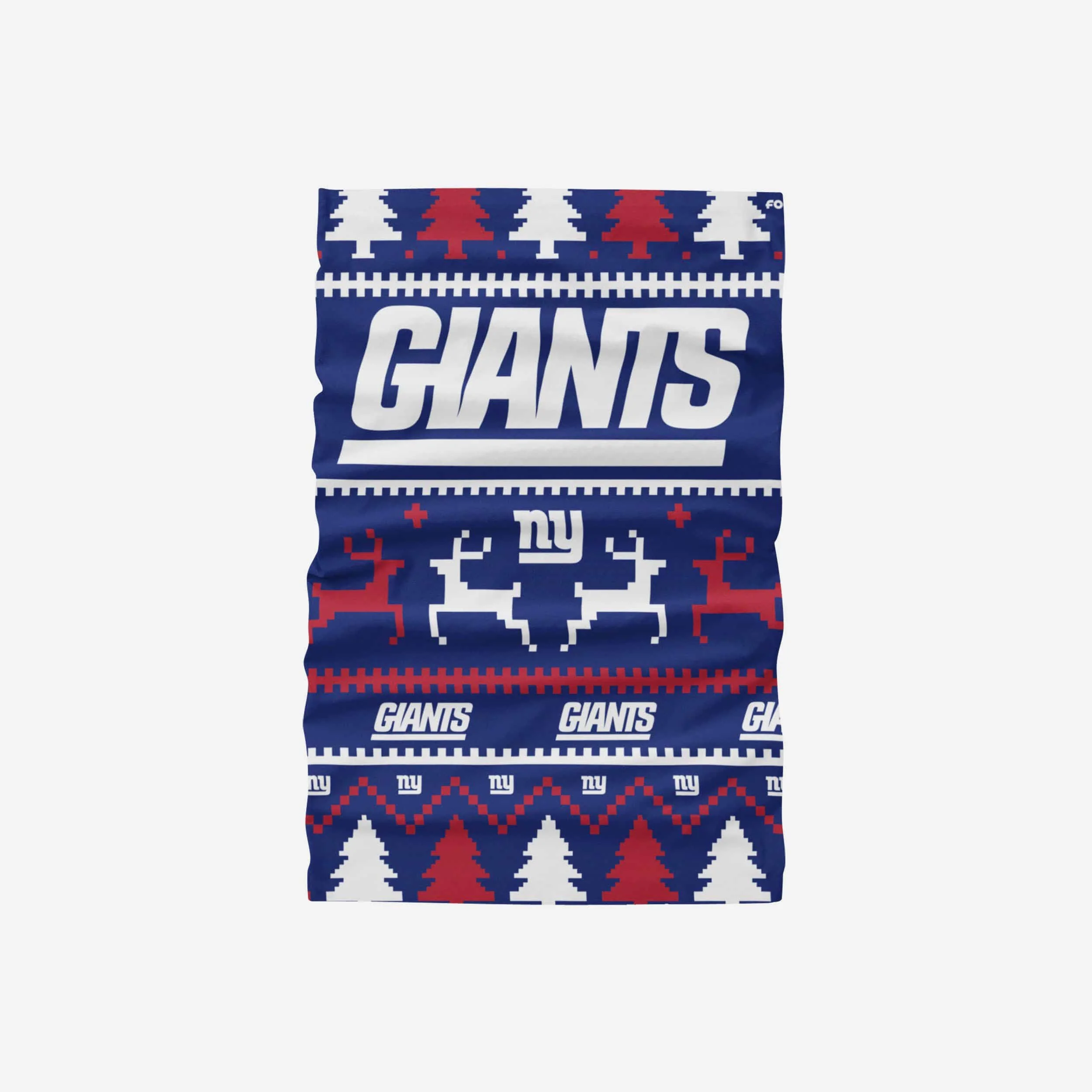 New York Giants Wordmark Holiday Gaiter Scarf 2 New York Giants Wordmark Holiday Gaiter Scarf