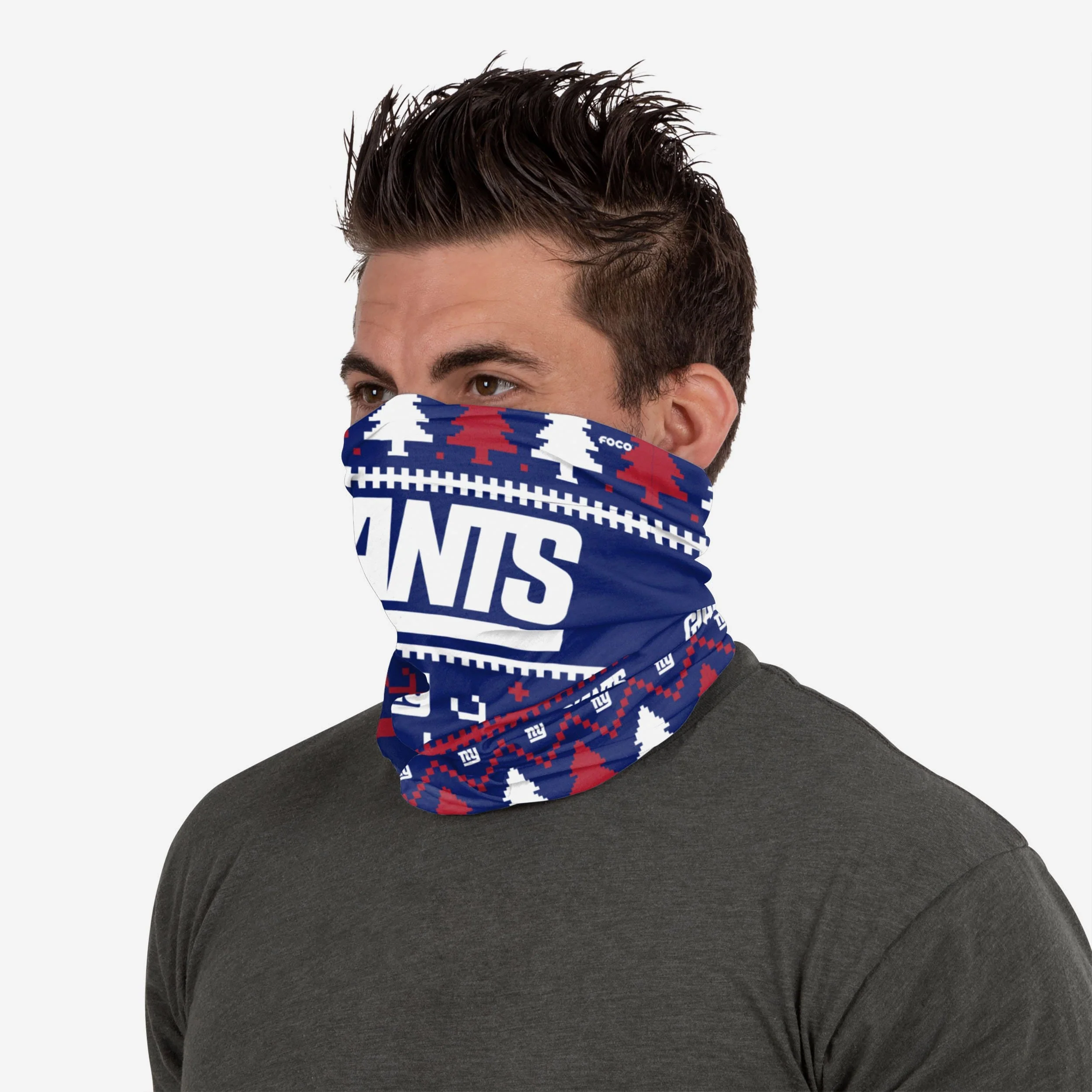 New York Giants Wordmark Holiday Gaiter Scarf 3 New York Giants Wordmark Holiday Gaiter Scarf
