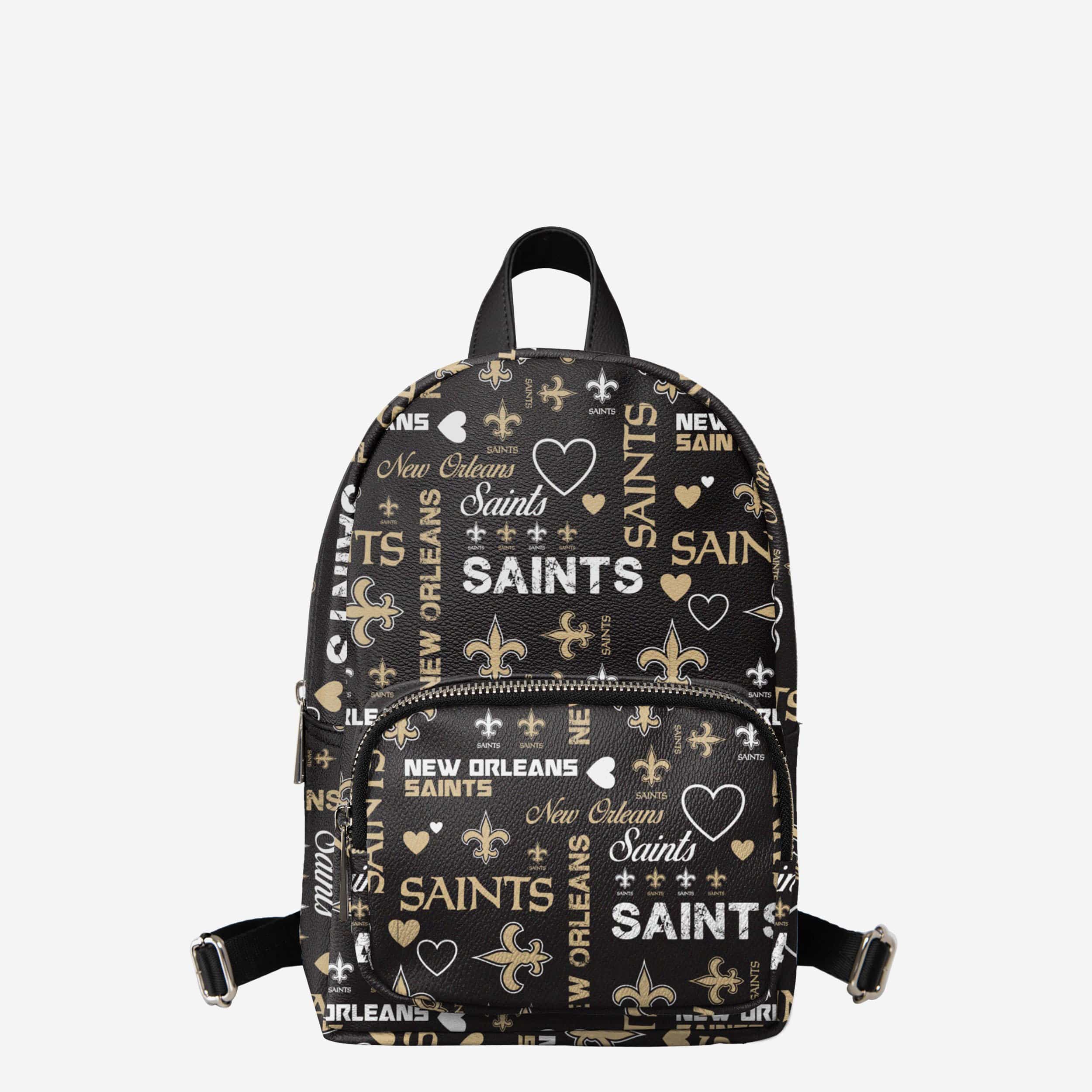 New Orleans Saints Logo Love Mini Backpack 1 New Orleans Saints Logo Love Mini Backpack