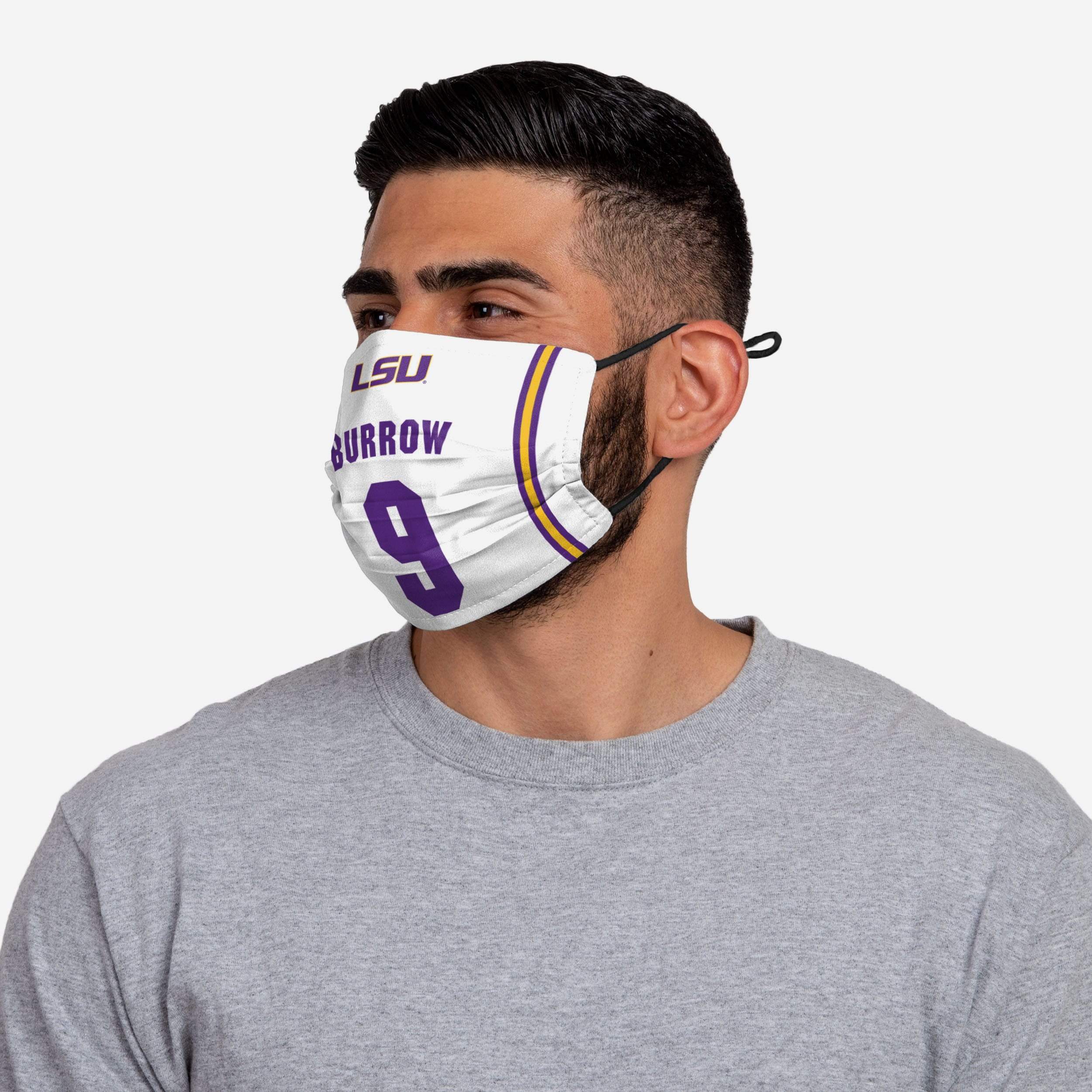 Joe Burrow LSU Tigers Adjustable Face Cover 3 Joe Burrow LSU Tigers Adjustable Face Cover