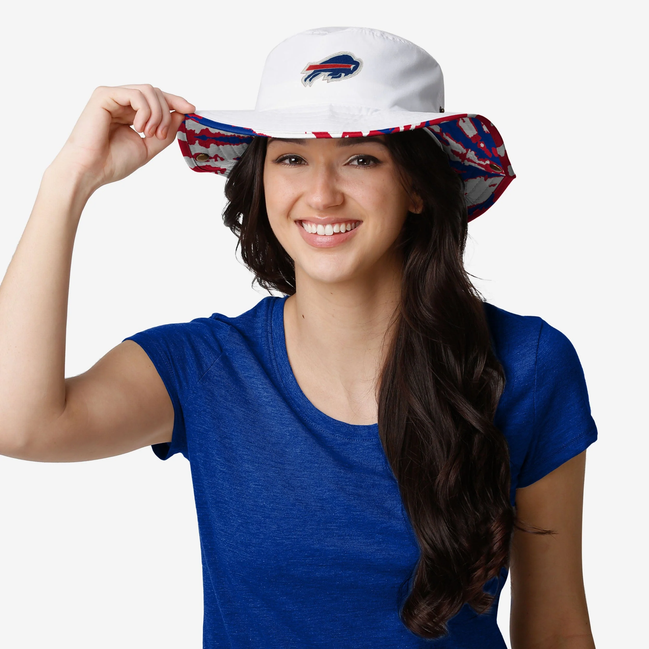 Buffalo Bills Womens White Hybrid Boonie Hat 2 Buffalo Bills Womens White Hybrid Boonie Hat