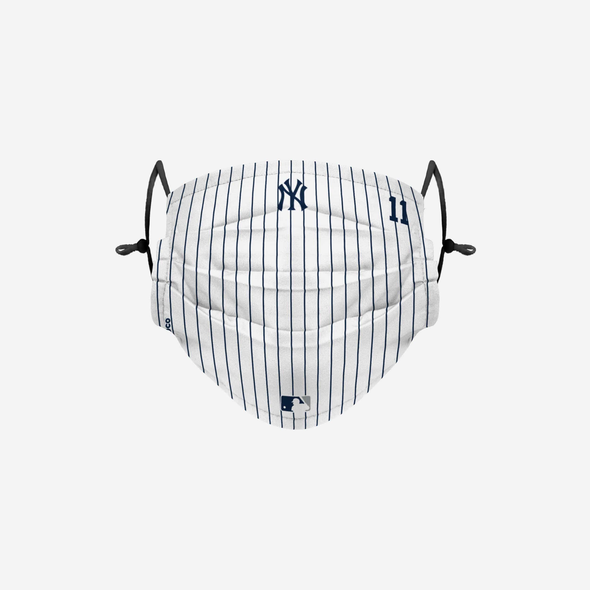 Brett Gardner New York Yankees On-Field Gameday Pinstripe Adjustable Face Cover