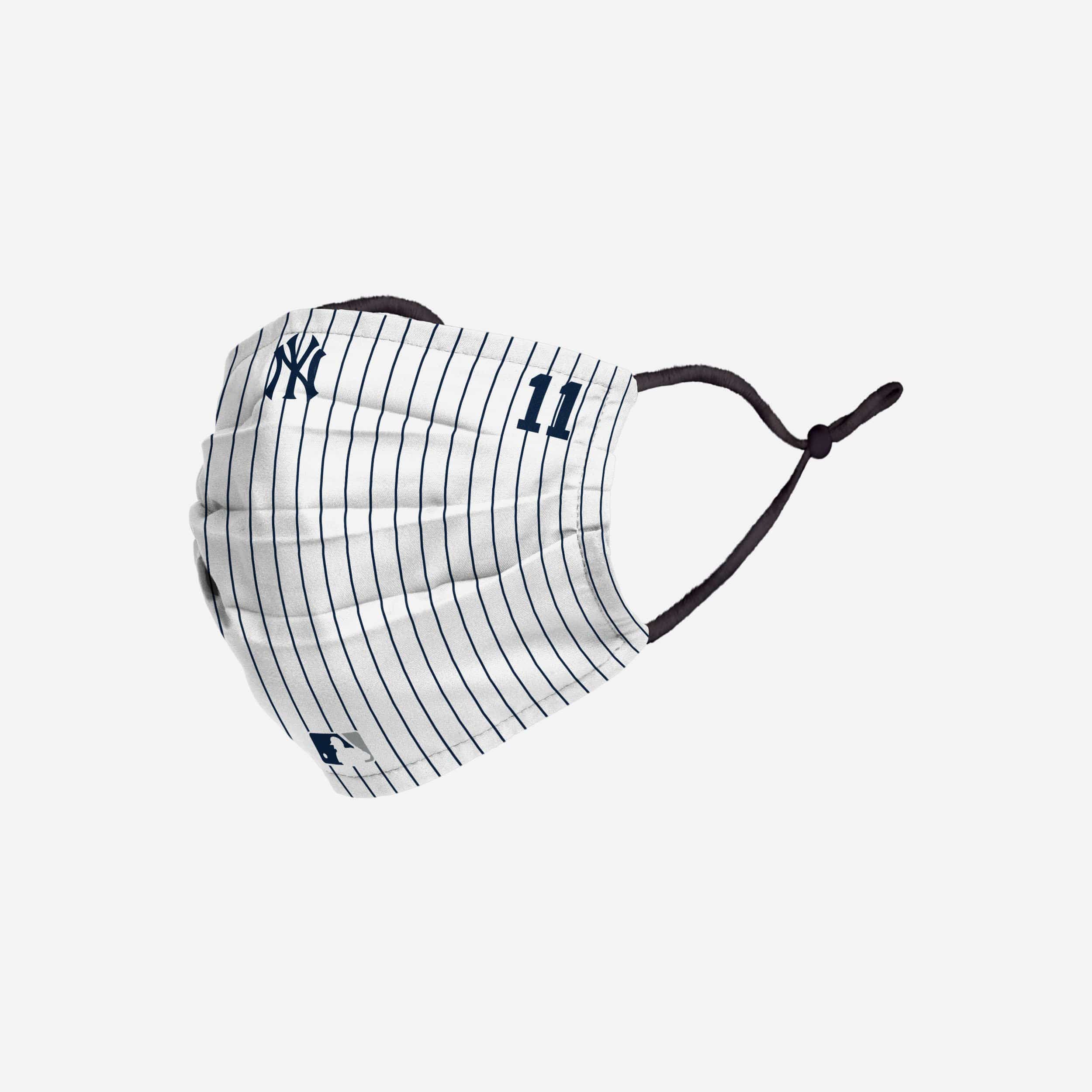 Brett Gardner New York Yankees On-Field Gameday Pinstripe Adjustable Face Cover 4 Brett Gardner New York Yankees On-Field Gameday Pinstripe Adjustable Face Cover