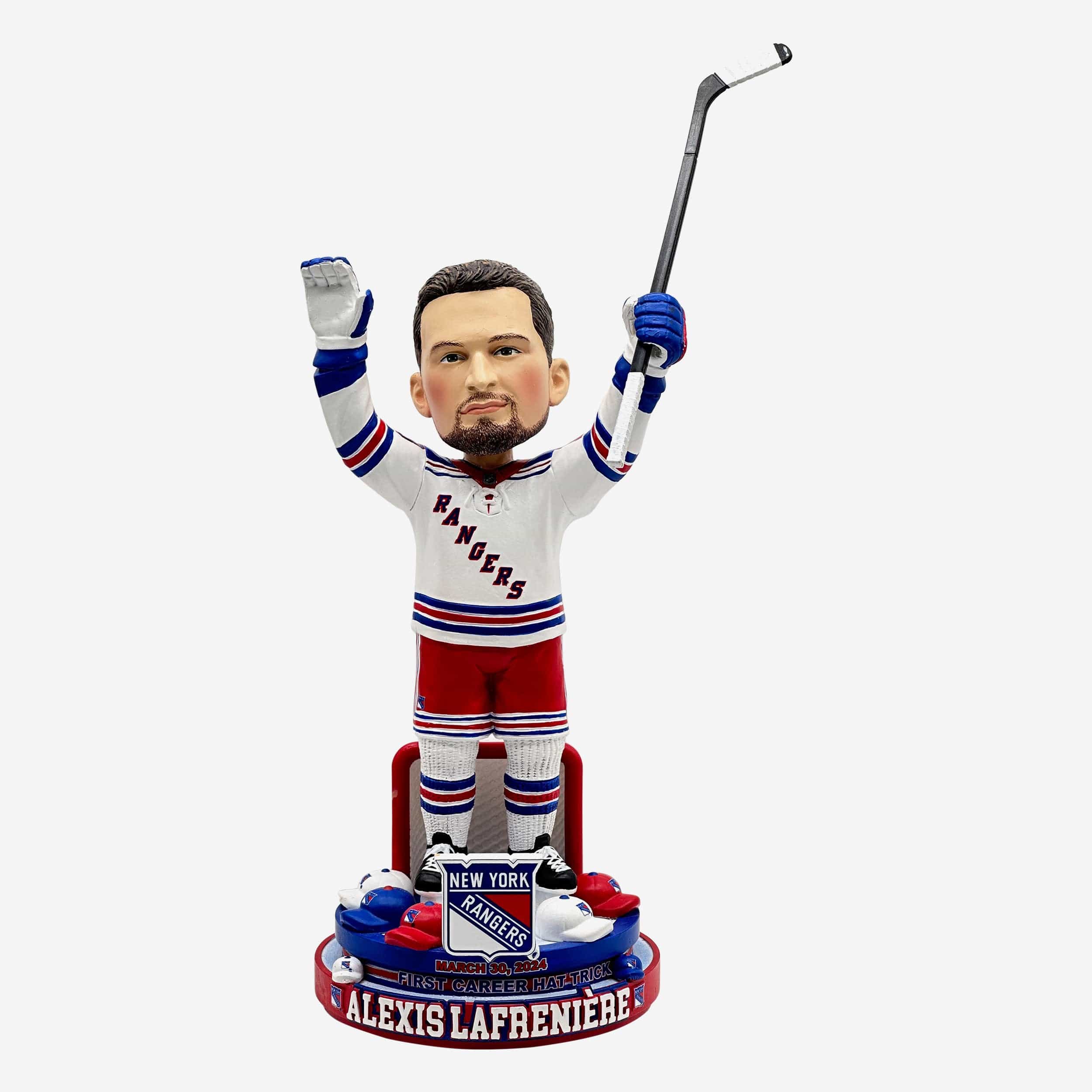 Alexis Lafreniere New York Rangers Hat Trick Bobblehead 1 Alexis Lafreniere New York Rangers Hat Trick Bobblehead
