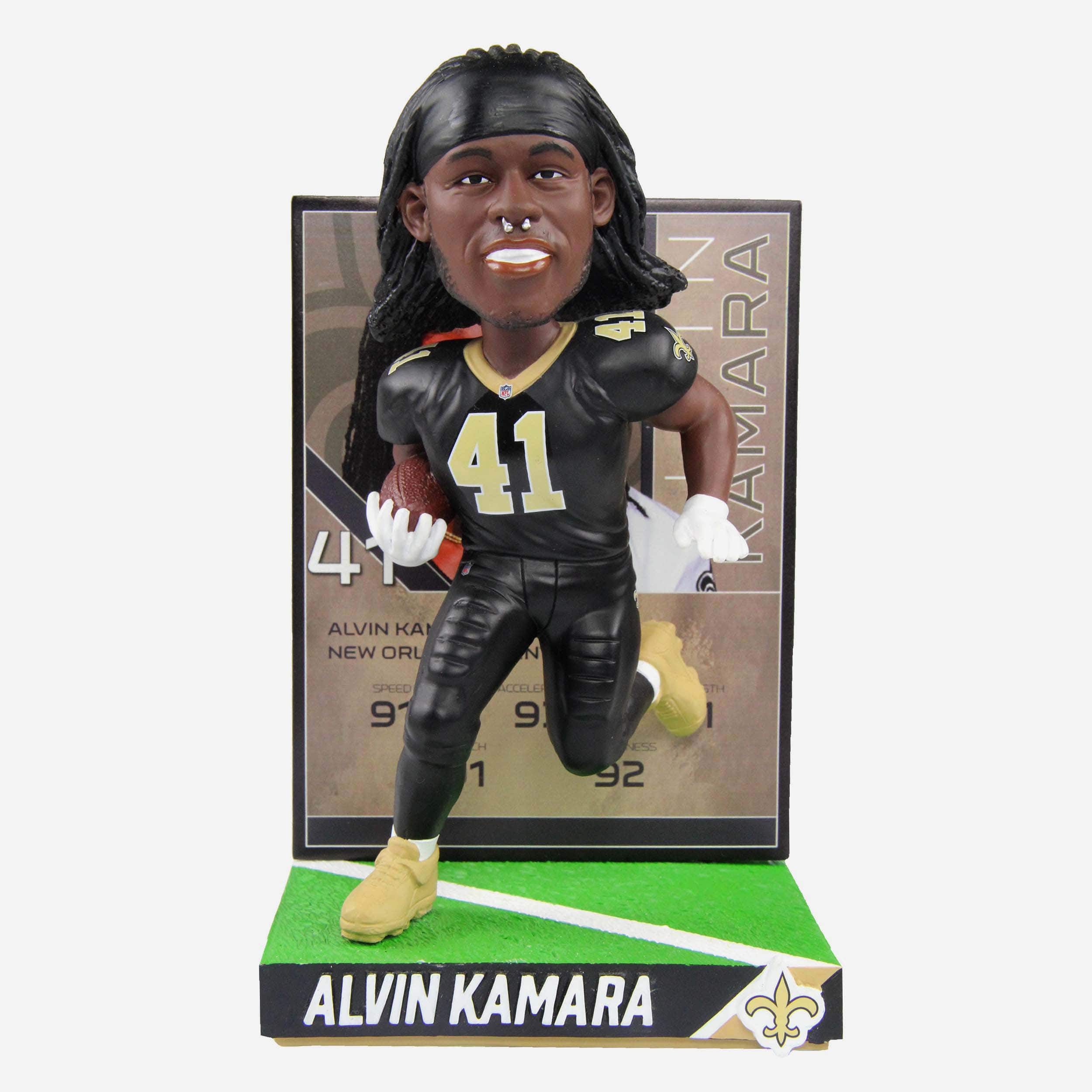 Alvin Kamara New Orleans Saints Ratings Card Bobblehead