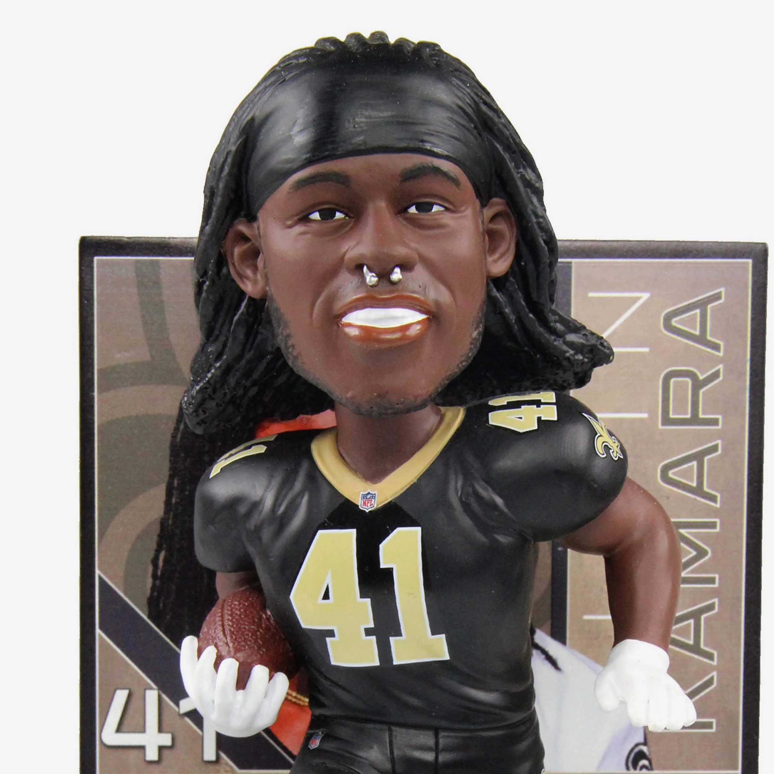 Alvin Kamara New Orleans Saints Ratings Card Bobblehead 2 Alvin Kamara New Orleans Saints Ratings Card Bobblehead