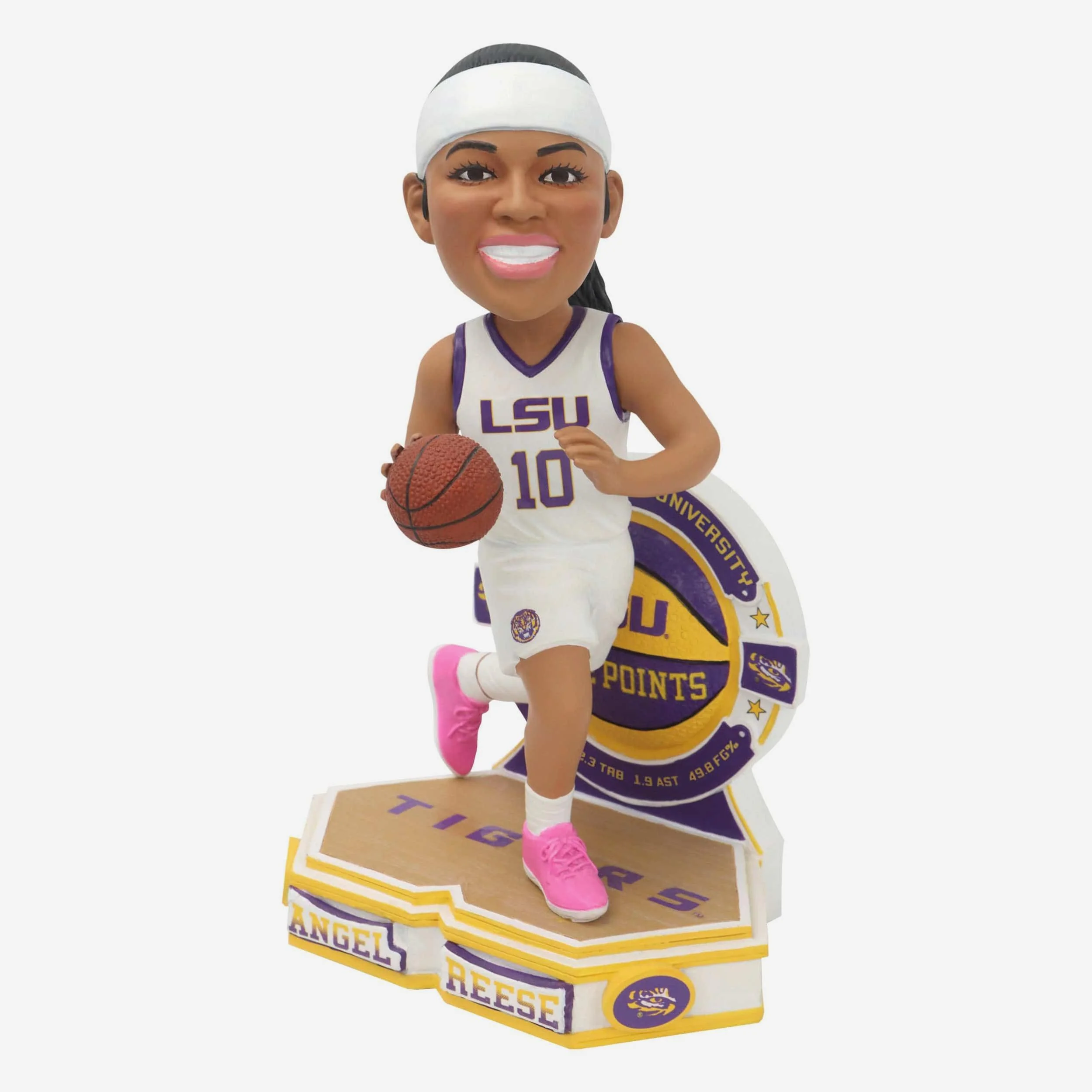 Angel Reese LSU Tigers College Stats Bobblehead 4 Angel Reese LSU Tigers College Stats Bobblehead