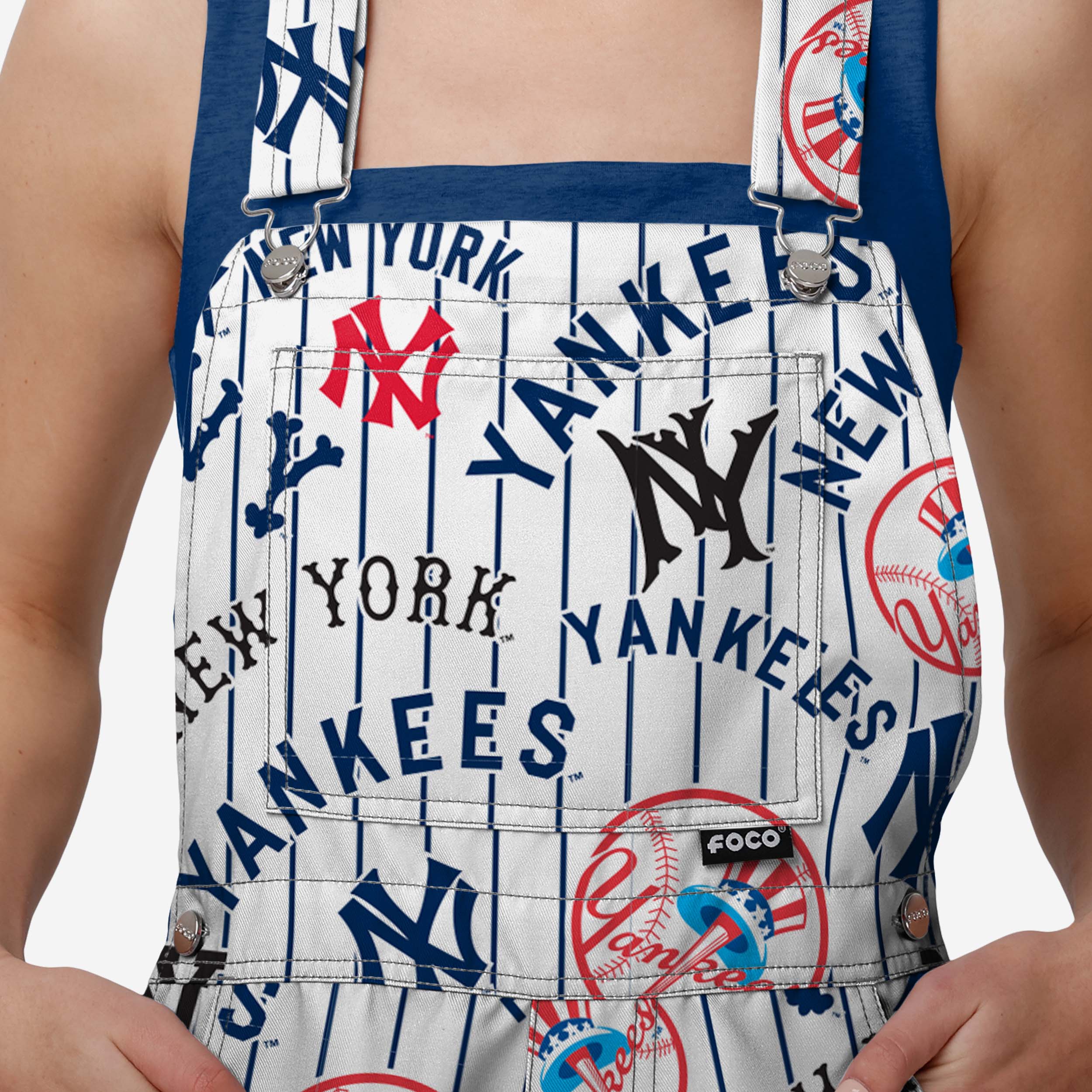 New York Yankees Womens Historic Print Bib Shortalls 4 New York Yankees Womens Historic Print Bib Shortalls