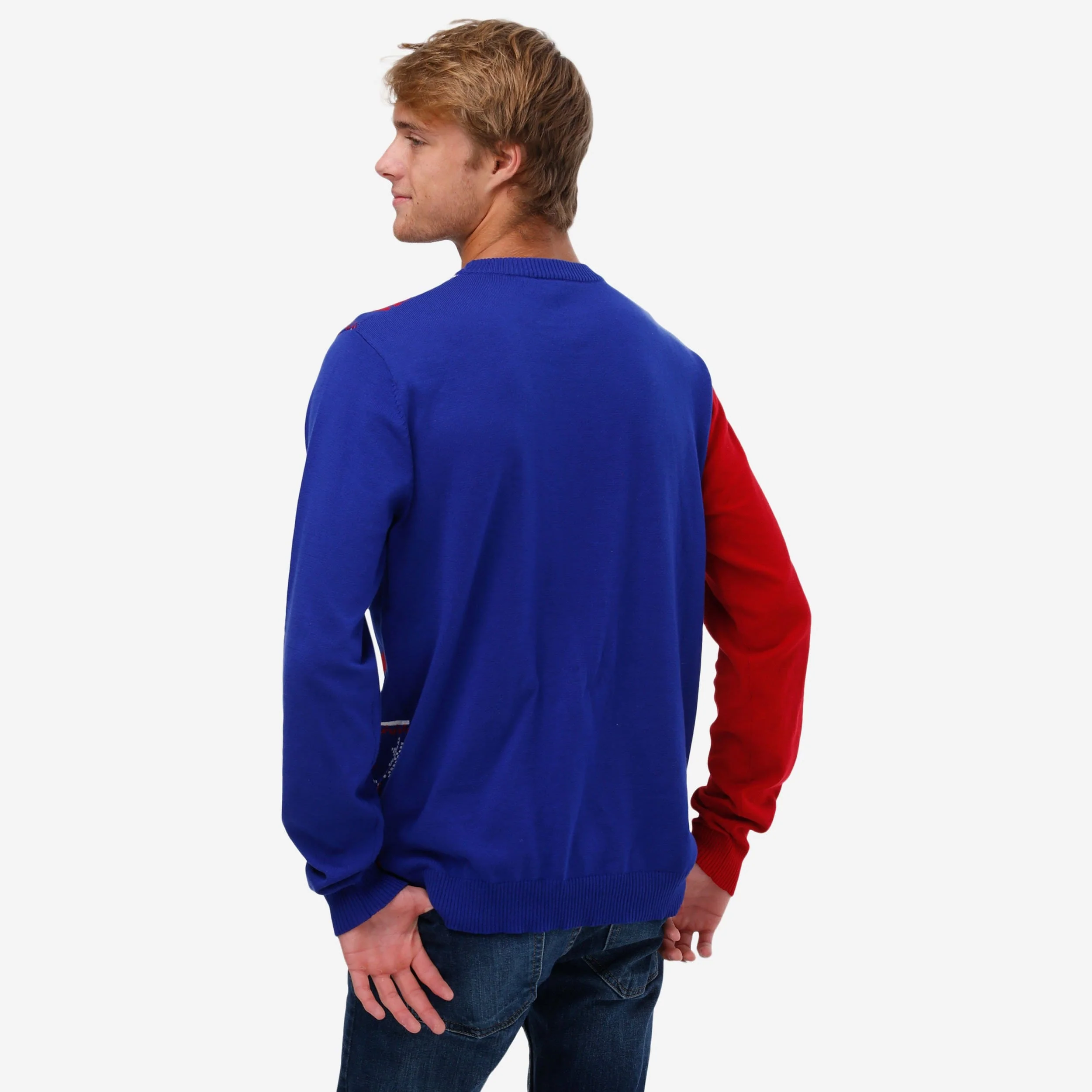 New York Giants Busy Block Snowfall Sweater 2 New York Giants Busy Block Snowfall Sweater