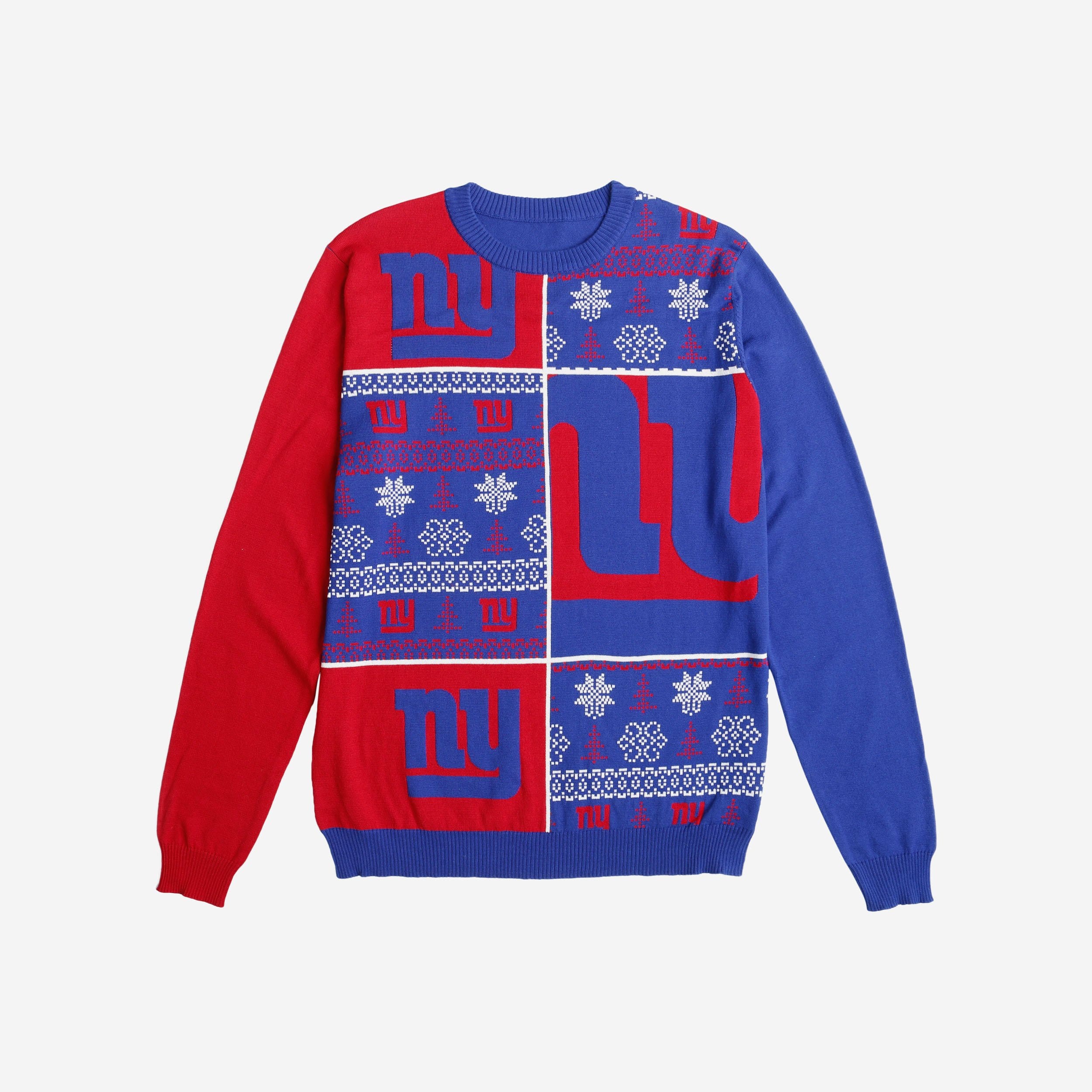 New York Giants Busy Block Snowfall Sweater 3 New York Giants Busy Block Snowfall Sweater