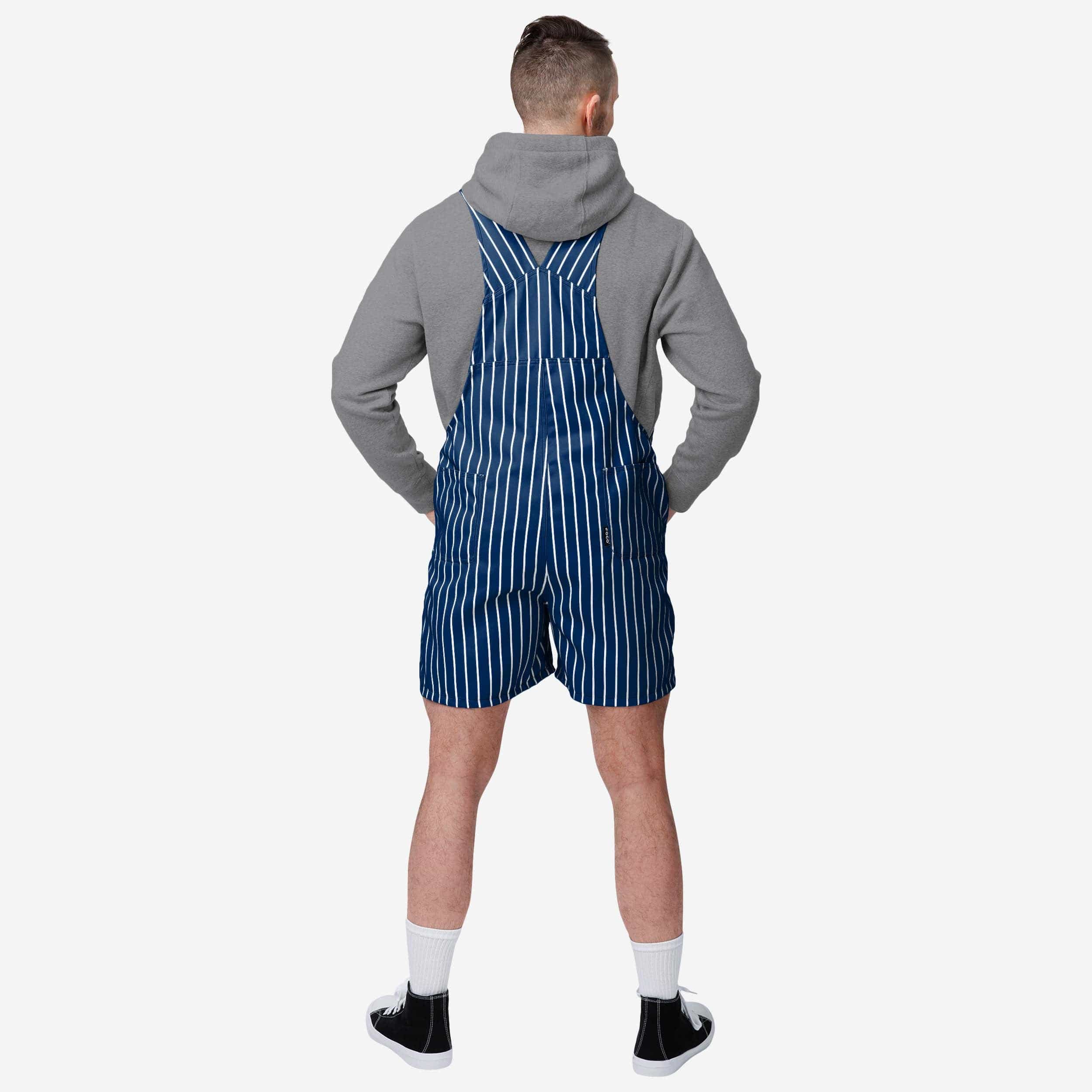 New York Yankees Mens Pinstripe Bib Shortalls 2 New York Yankees Mens Pinstripe Bib Shortalls