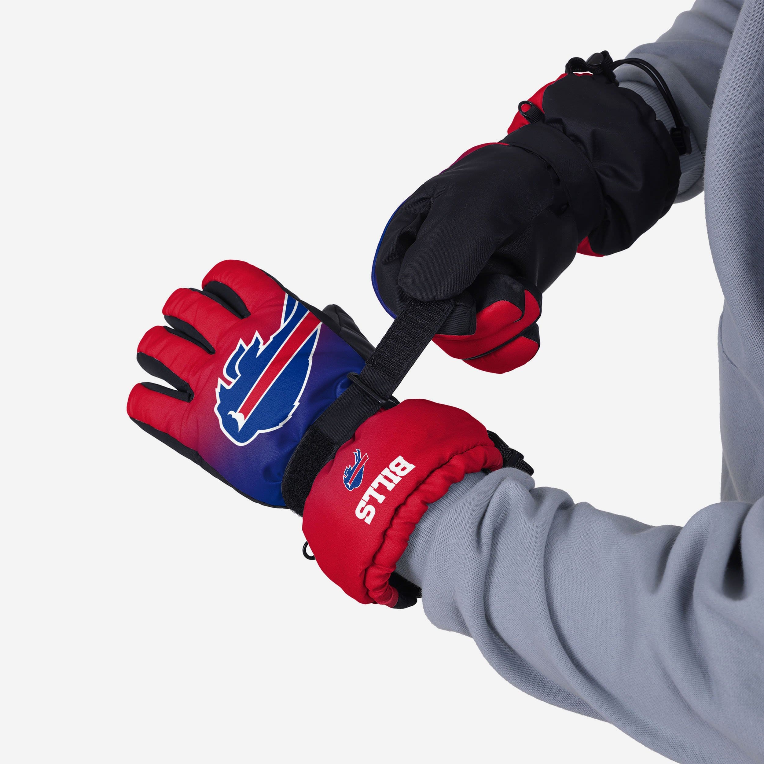 Buffalo Bills Gradient Big Logo Insulated Gloves 2 Buffalo Bills Gradient Big Logo Insulated Gloves