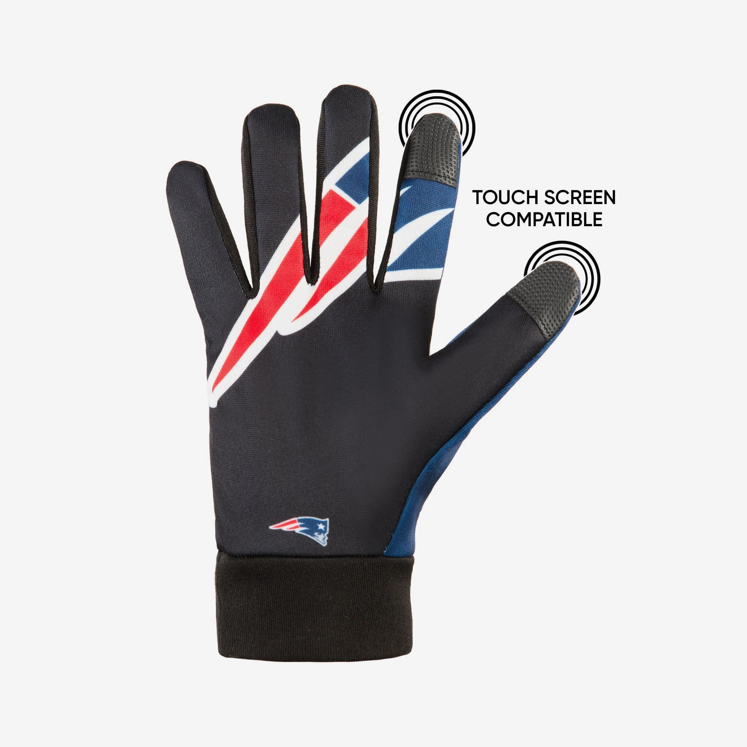 New England Patriots Palm Logo Texting Gloves 3 New England Patriots Palm Logo Texting Gloves