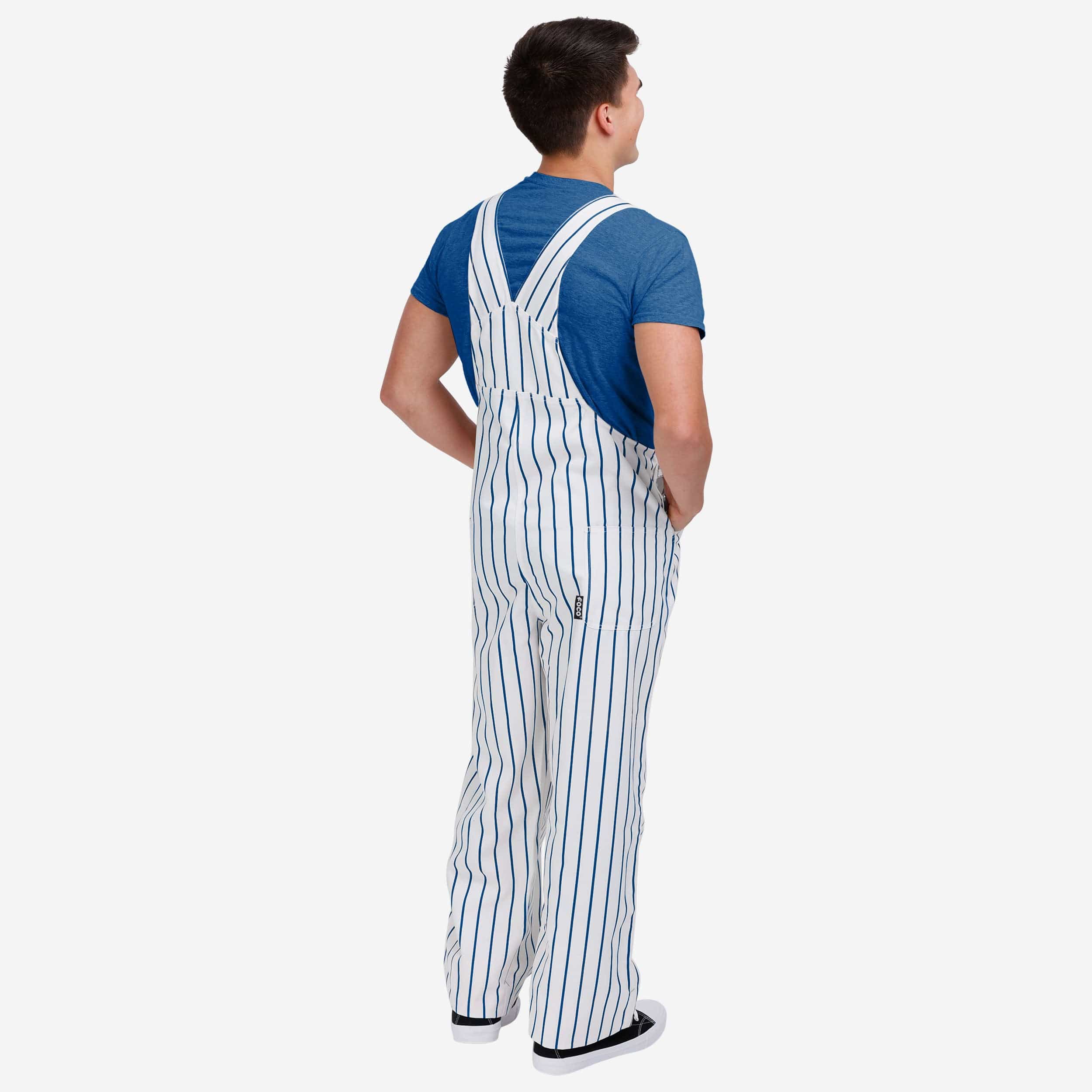 New York Mets Mens Pinstripe Bib Overalls 2 New York Mets Mens Pinstripe Bib Overalls