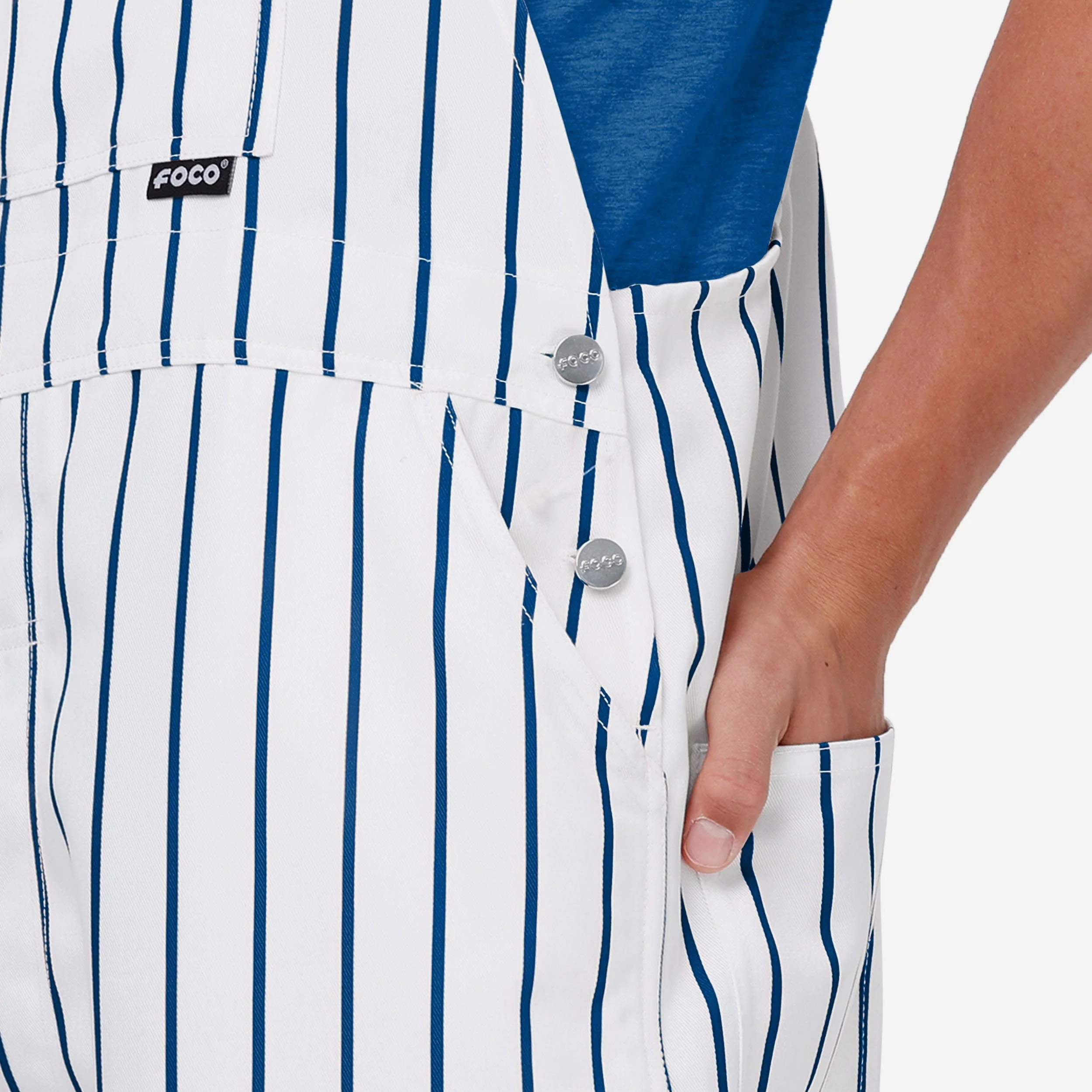 New York Mets Mens Pinstripe Bib Overalls 5 New York Mets Mens Pinstripe Bib Overalls