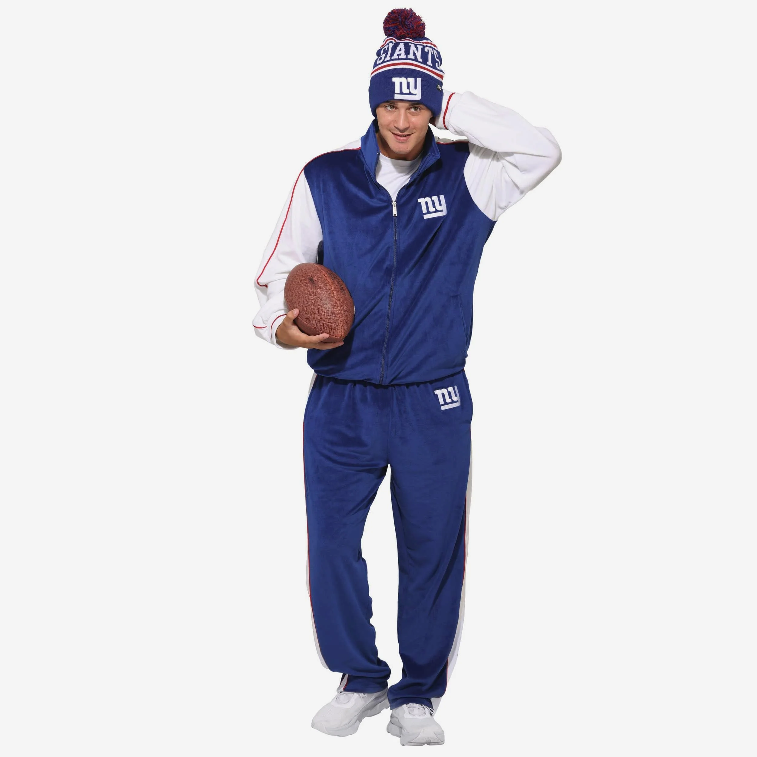 New York Giants Two Tone Velour Pants 5 New York Giants Two Tone Velour Pants