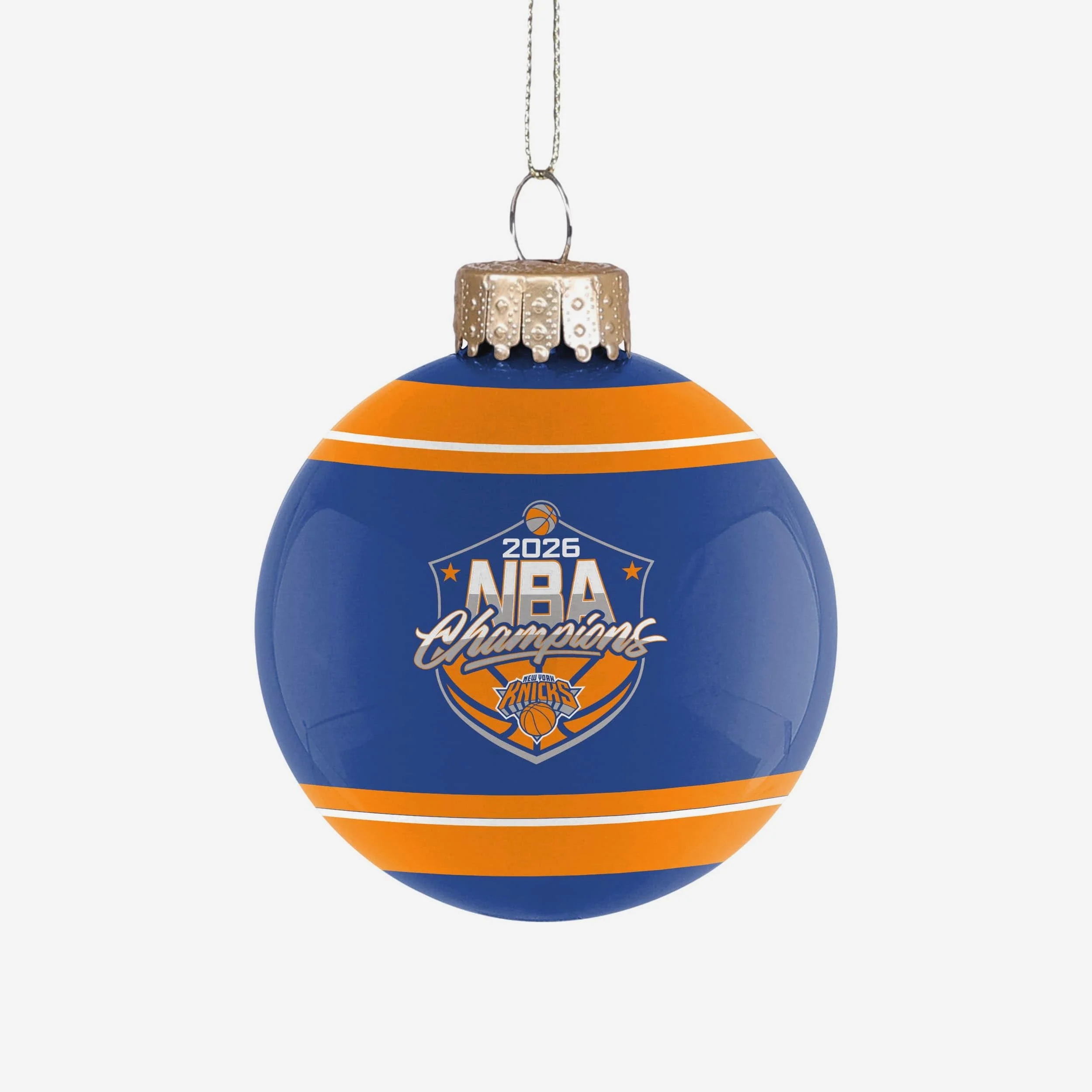 New York Knicks 2026 NBA Champions Glass Ball Ornament