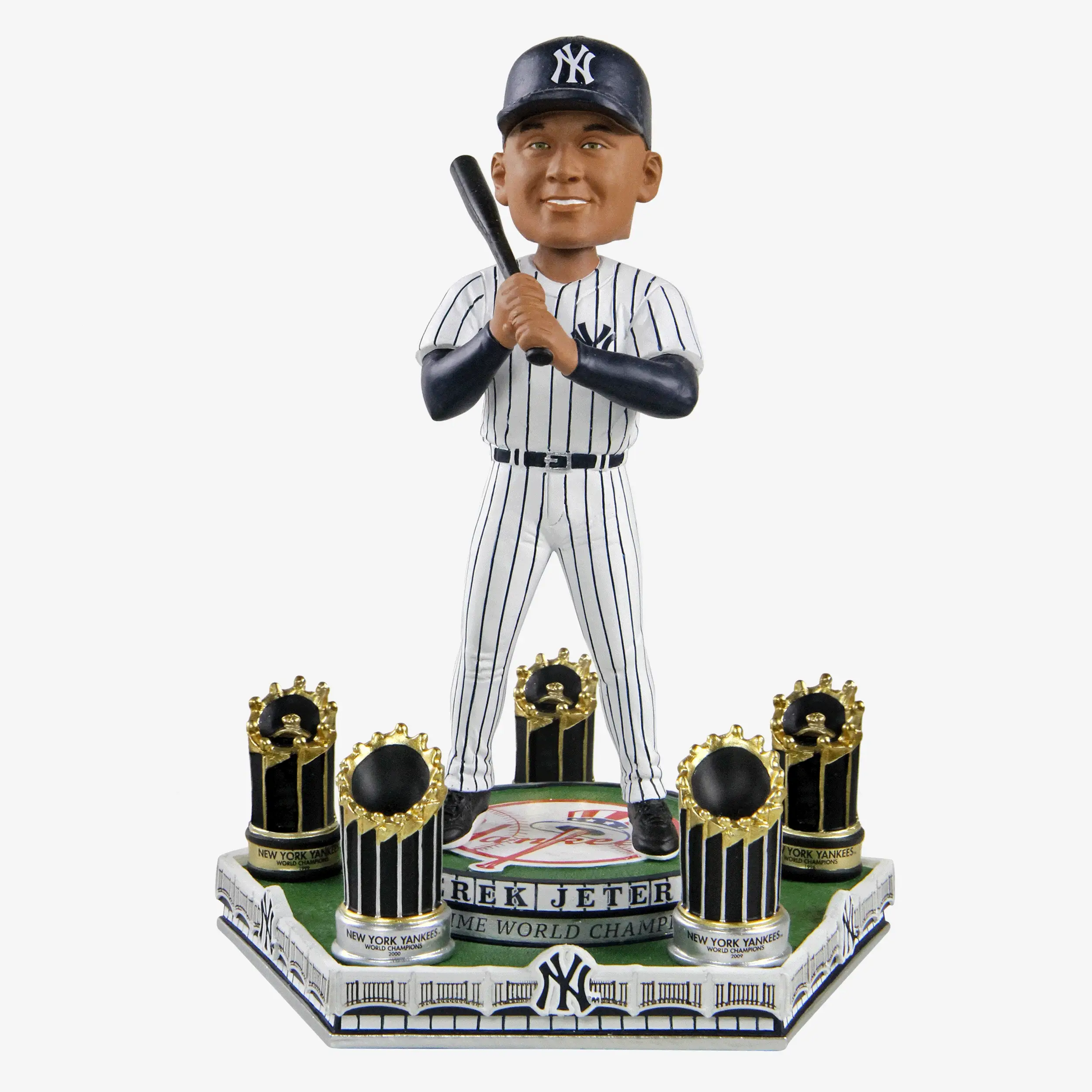 Derek Jeter New York Yankees 5X World Series Champion Spinning Bobblehead 2 Derek Jeter New York Yankees 5X World Series Champion Spinning Bobblehead