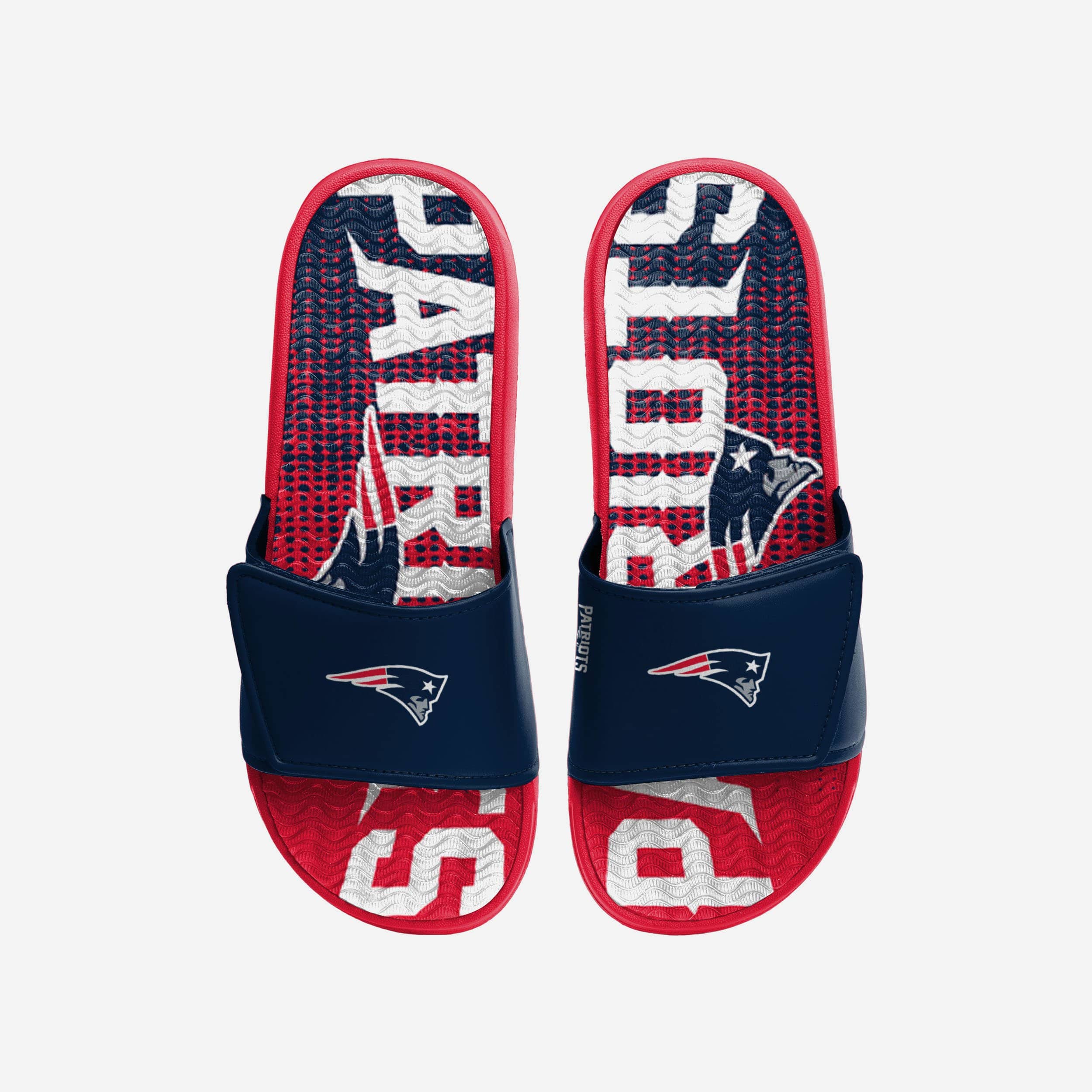 New England Patriots Gradient Wordmark Gel Slide