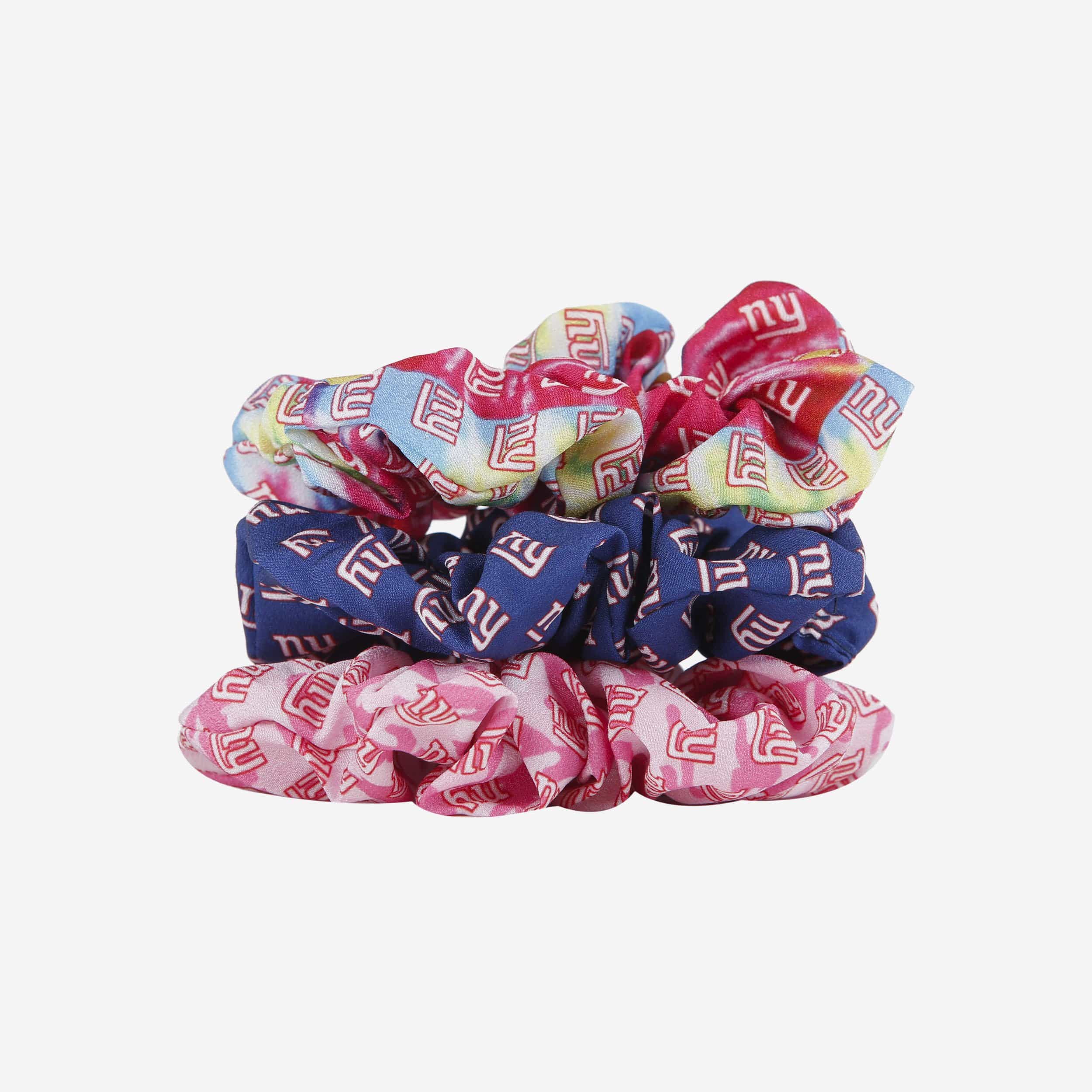 New York Giants Mini Print 3 Pack Scrunchies 2 New York Giants Mini Print 3 Pack Scrunchies