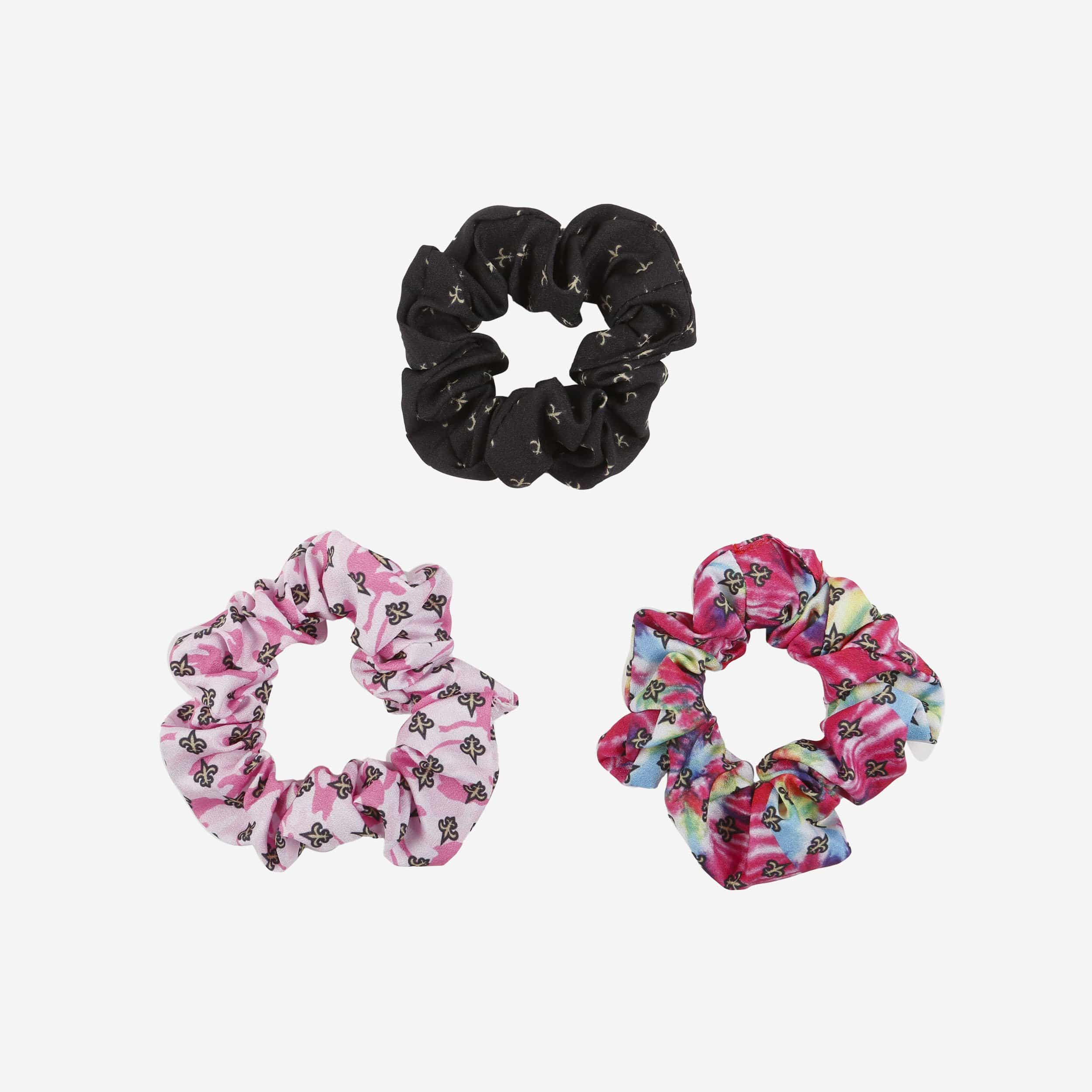 New Orleans Saints Mini Print 3 Pack Scrunchies