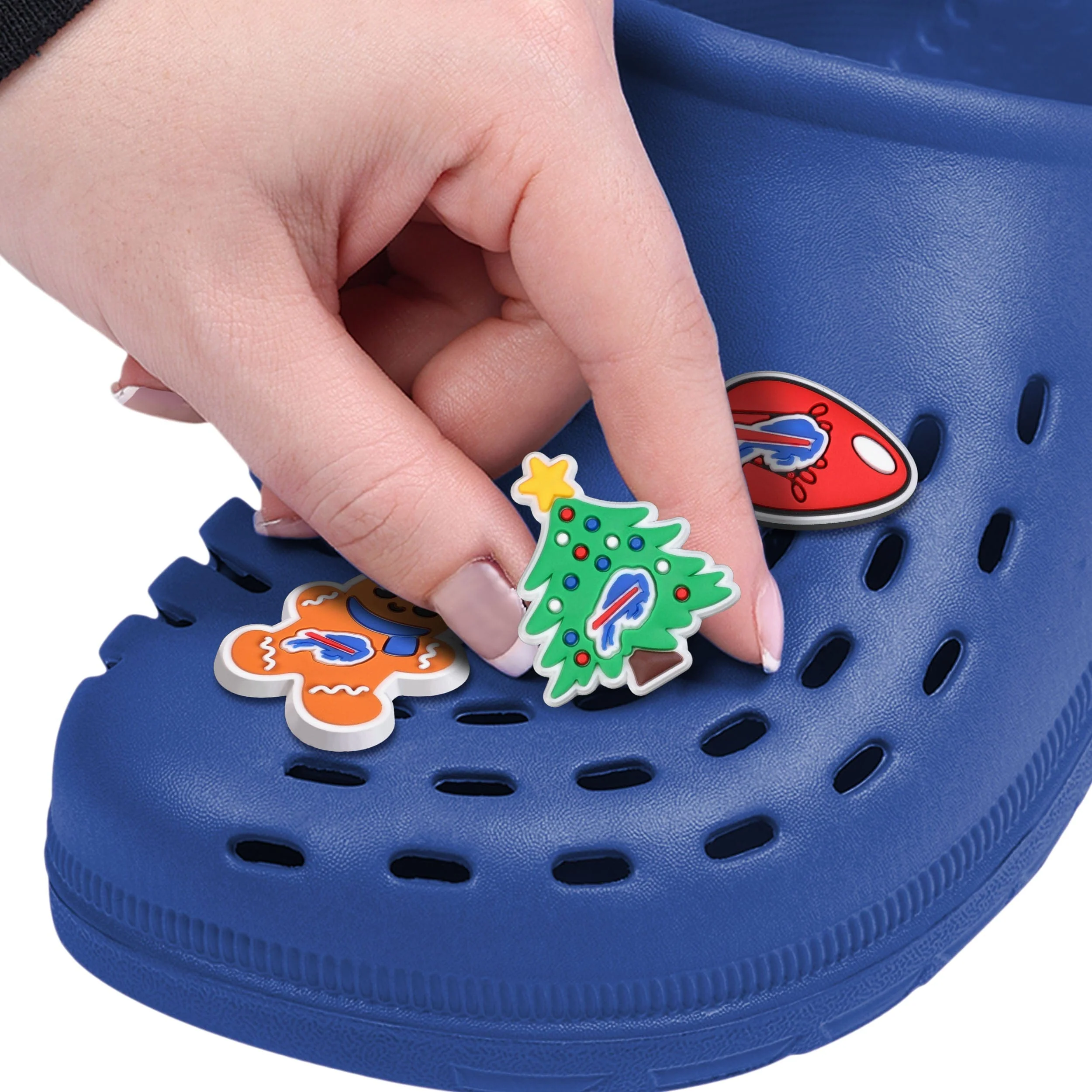 Buffalo Bills 6 Pack Holiday Team Clog Charms 3 Buffalo Bills 6 Pack Holiday Team Clog Charms