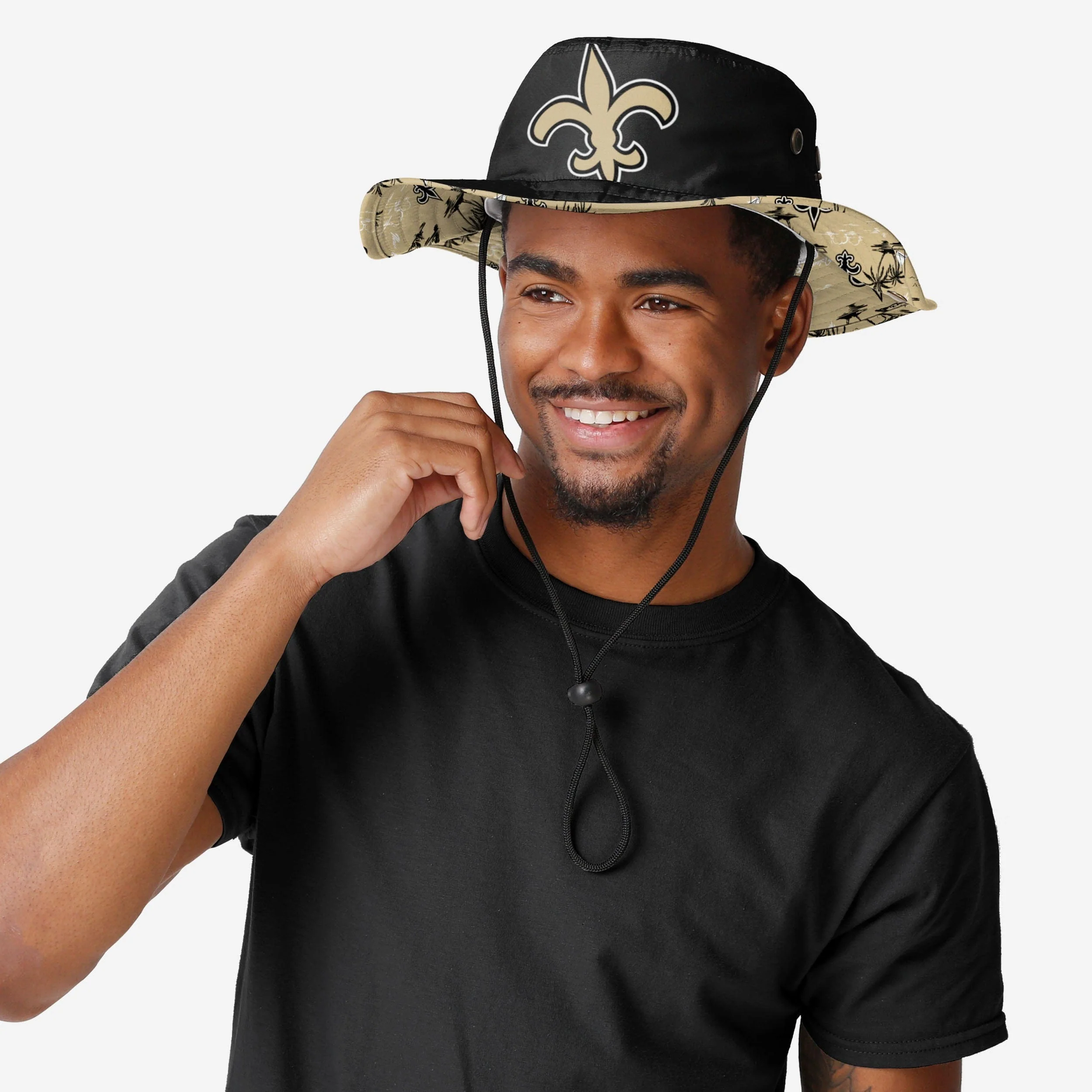 New Orleans Saints Cropped Big Logo Hybrid Boonie Hat 2 New Orleans Saints Cropped Big Logo Hybrid Boonie Hat