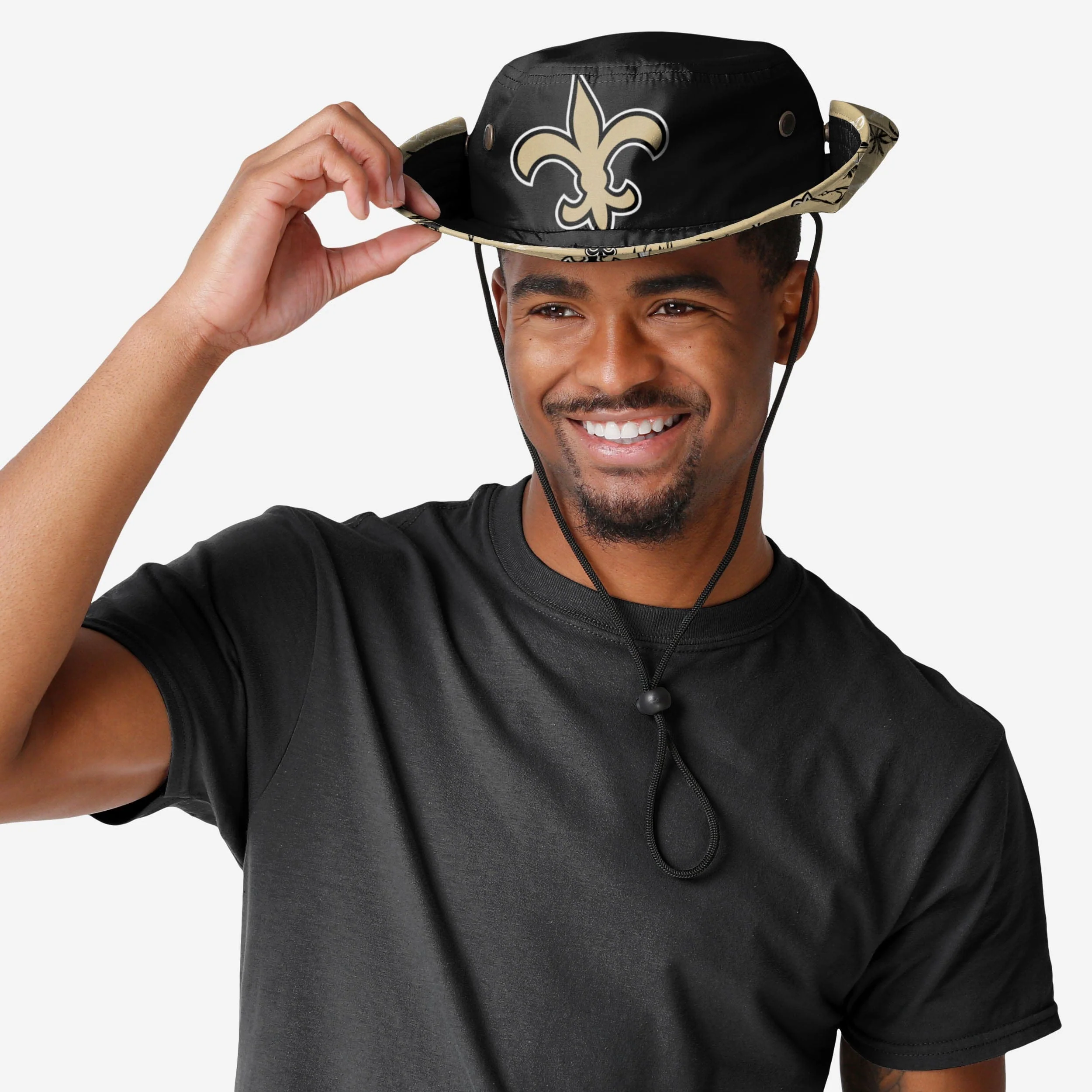 New Orleans Saints Cropped Big Logo Hybrid Boonie Hat 3 New Orleans Saints Cropped Big Logo Hybrid Boonie Hat