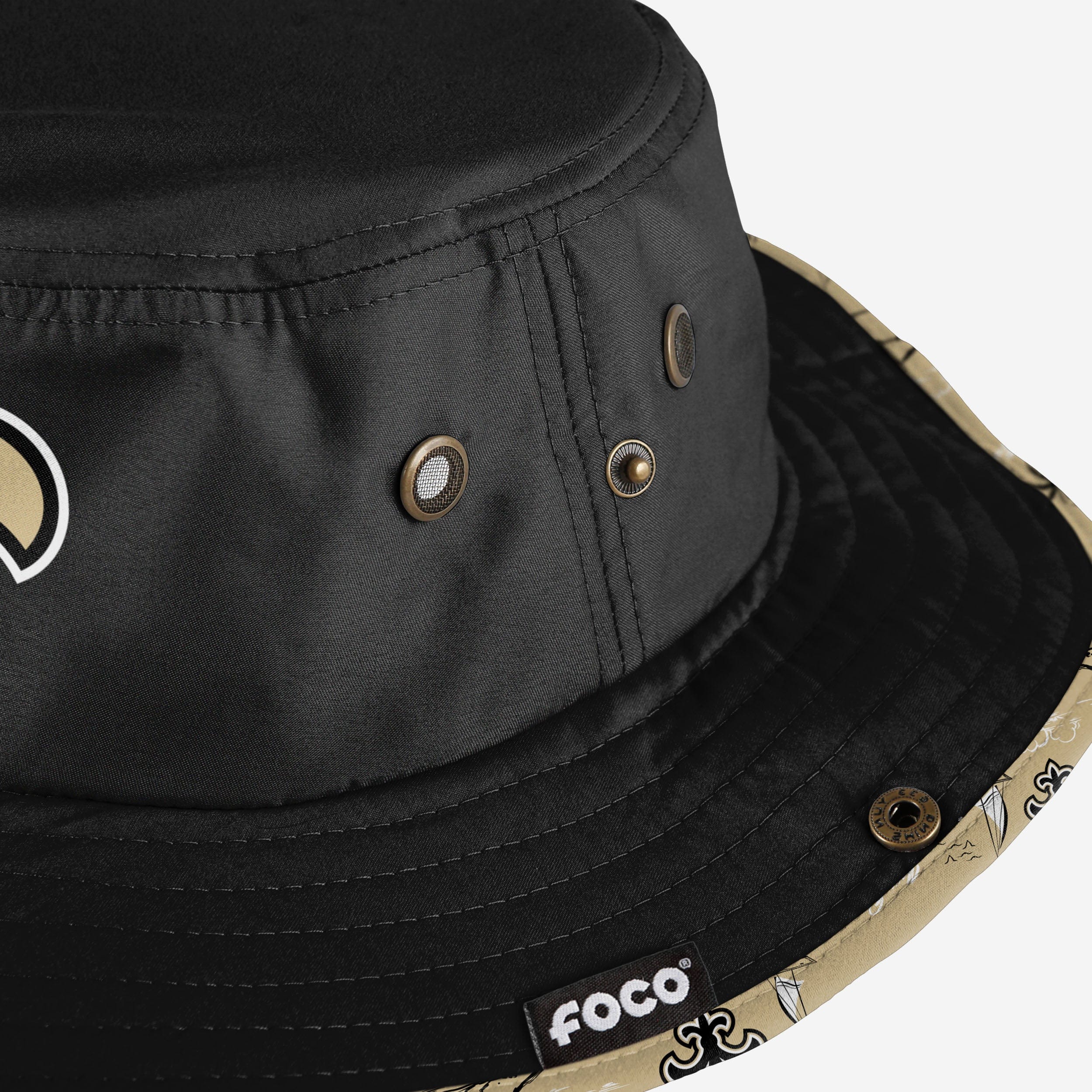 New Orleans Saints Cropped Big Logo Hybrid Boonie Hat 4 New Orleans Saints Cropped Big Logo Hybrid Boonie Hat