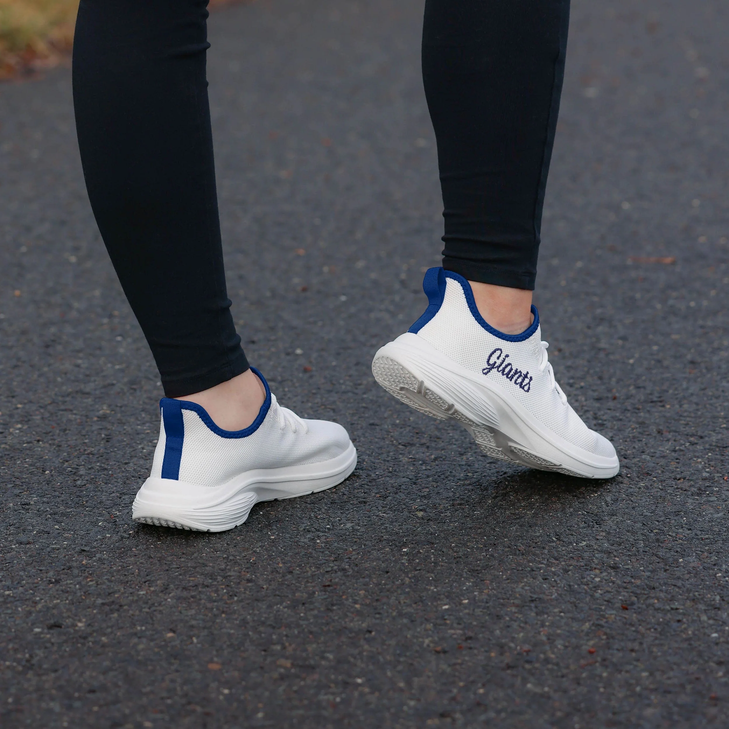 New York Giants Womens Midsole White Sneakers 3 New York Giants Womens Midsole White Sneakers
