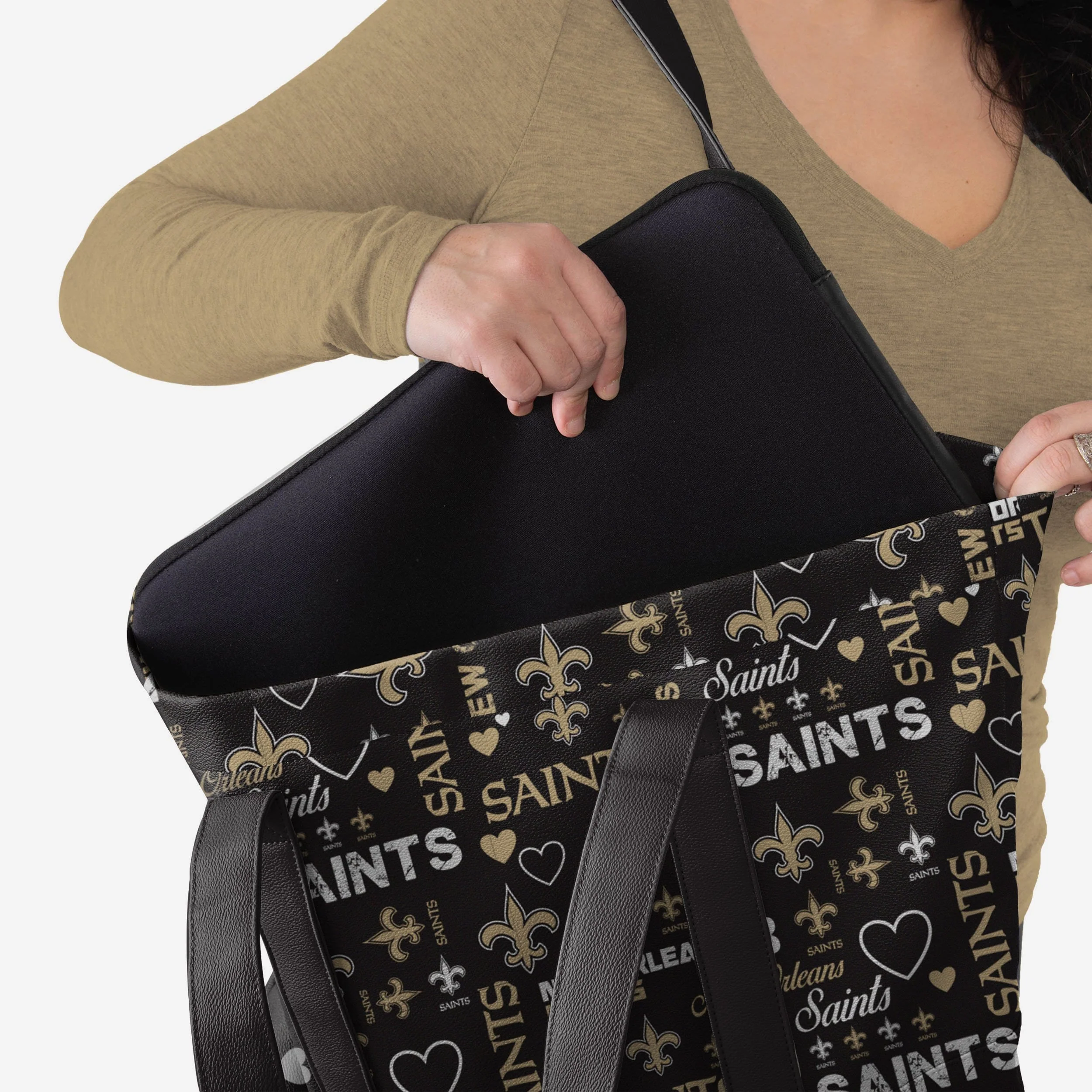 New Orleans Saints Logo Love Tote Bag 3 New Orleans Saints Logo Love Tote Bag