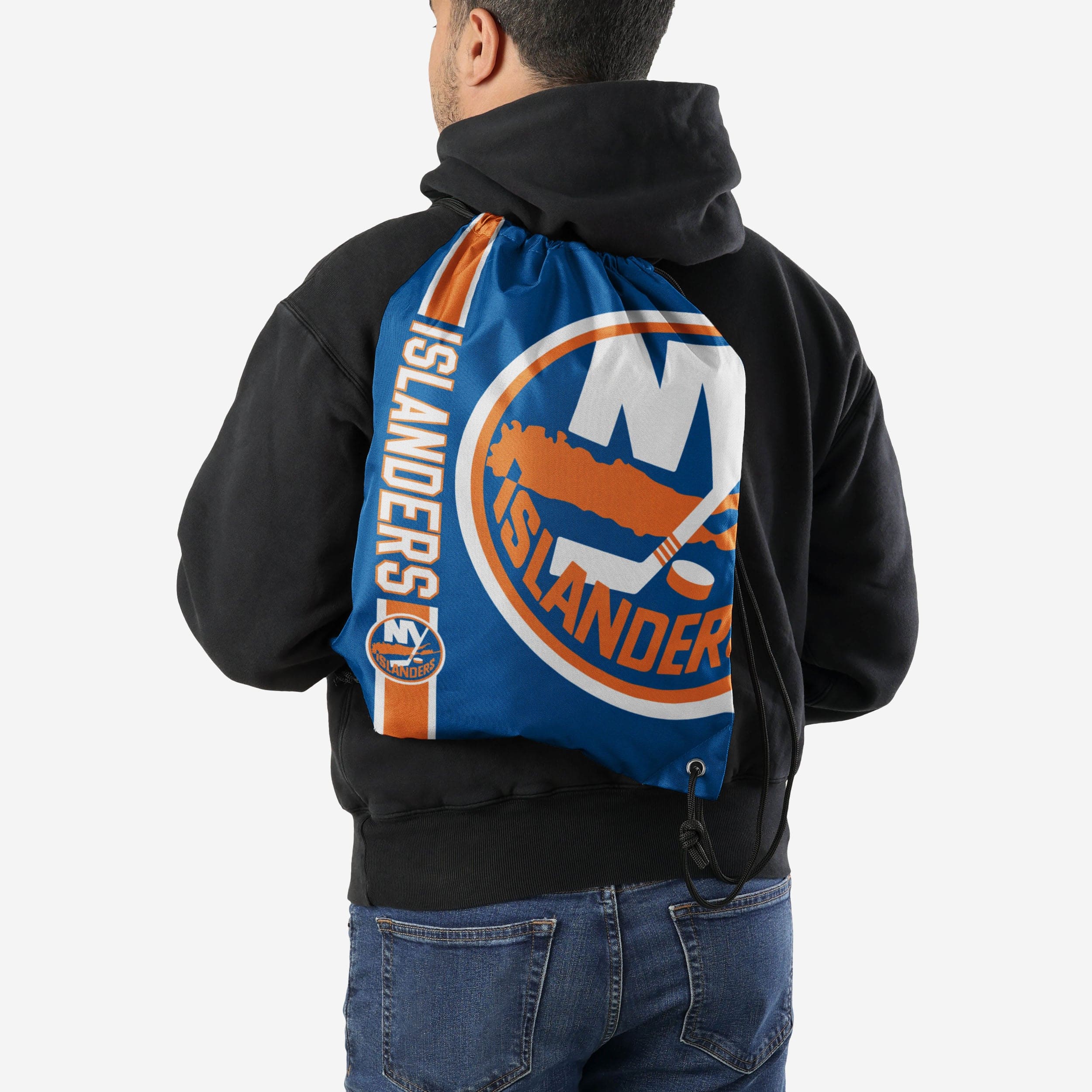 New York Islanders Big Logo Drawstring Backpack 2 New York Islanders Big Logo Drawstring Backpack