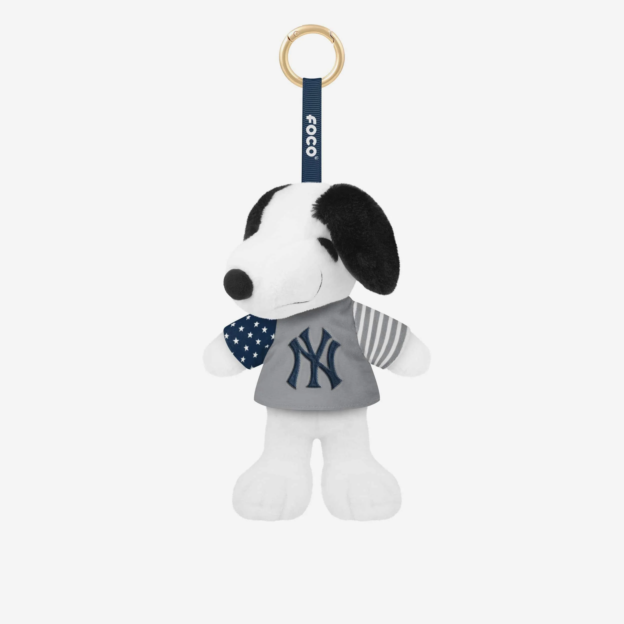 New York Yankees Americana Plush Snoopy Peanuts Bag Charm Keychain