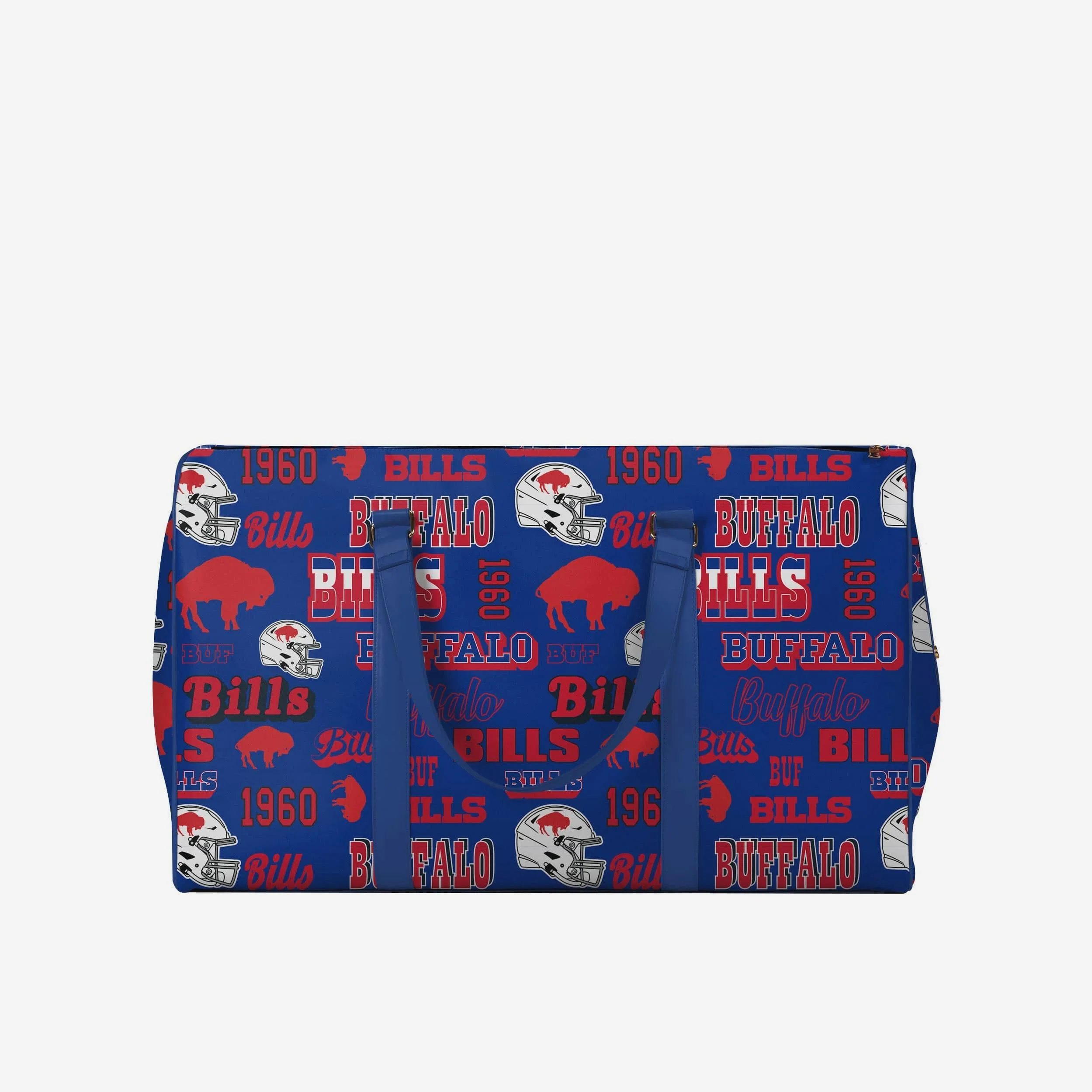 Buffalo Bills Repeat Retro Print Nylon Weekender Duffle Bag 4 Buffalo Bills Repeat Retro Print Nylon Weekender Duffle Bag
