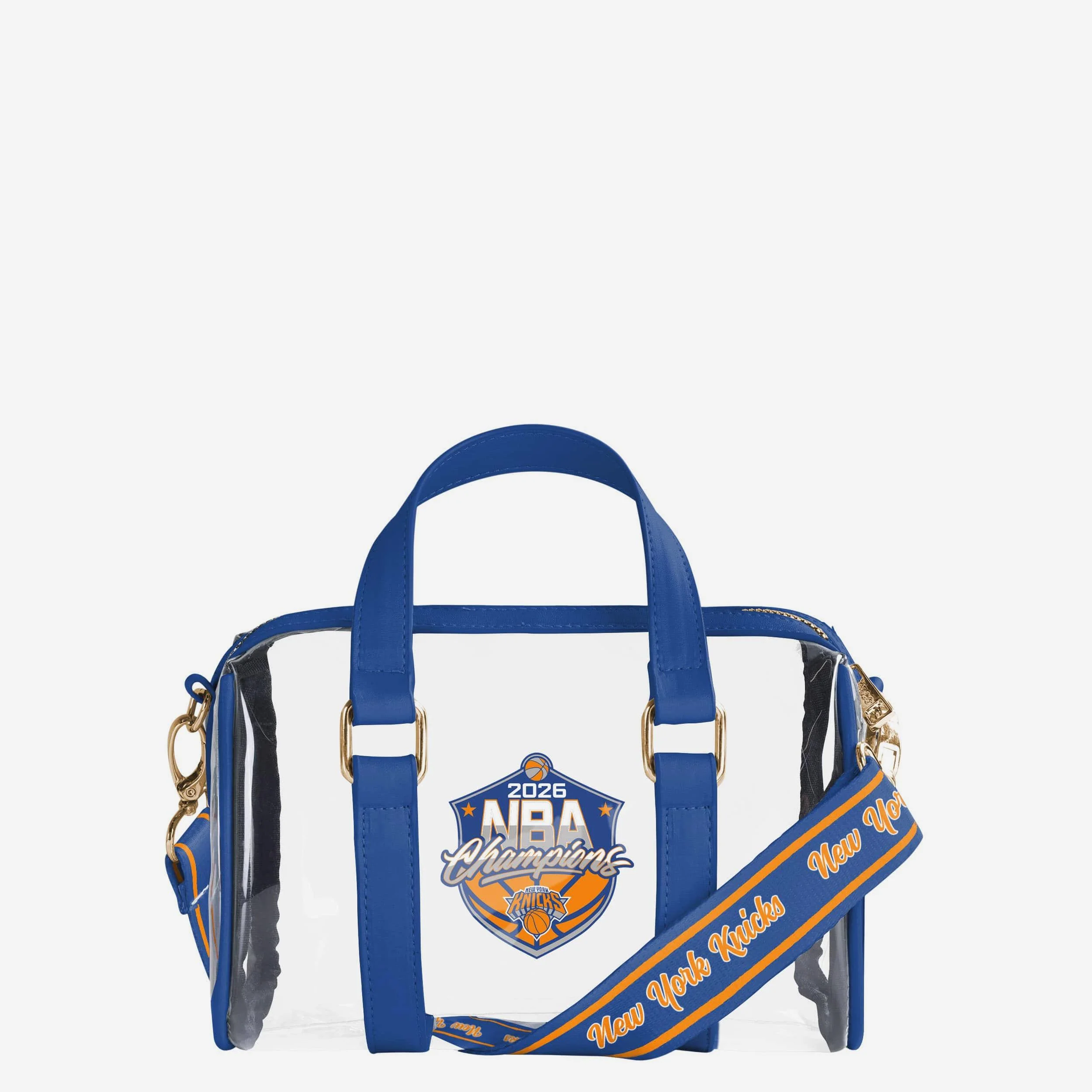 New York Knicks 2026 NBA Champions Clear Barrel Bag