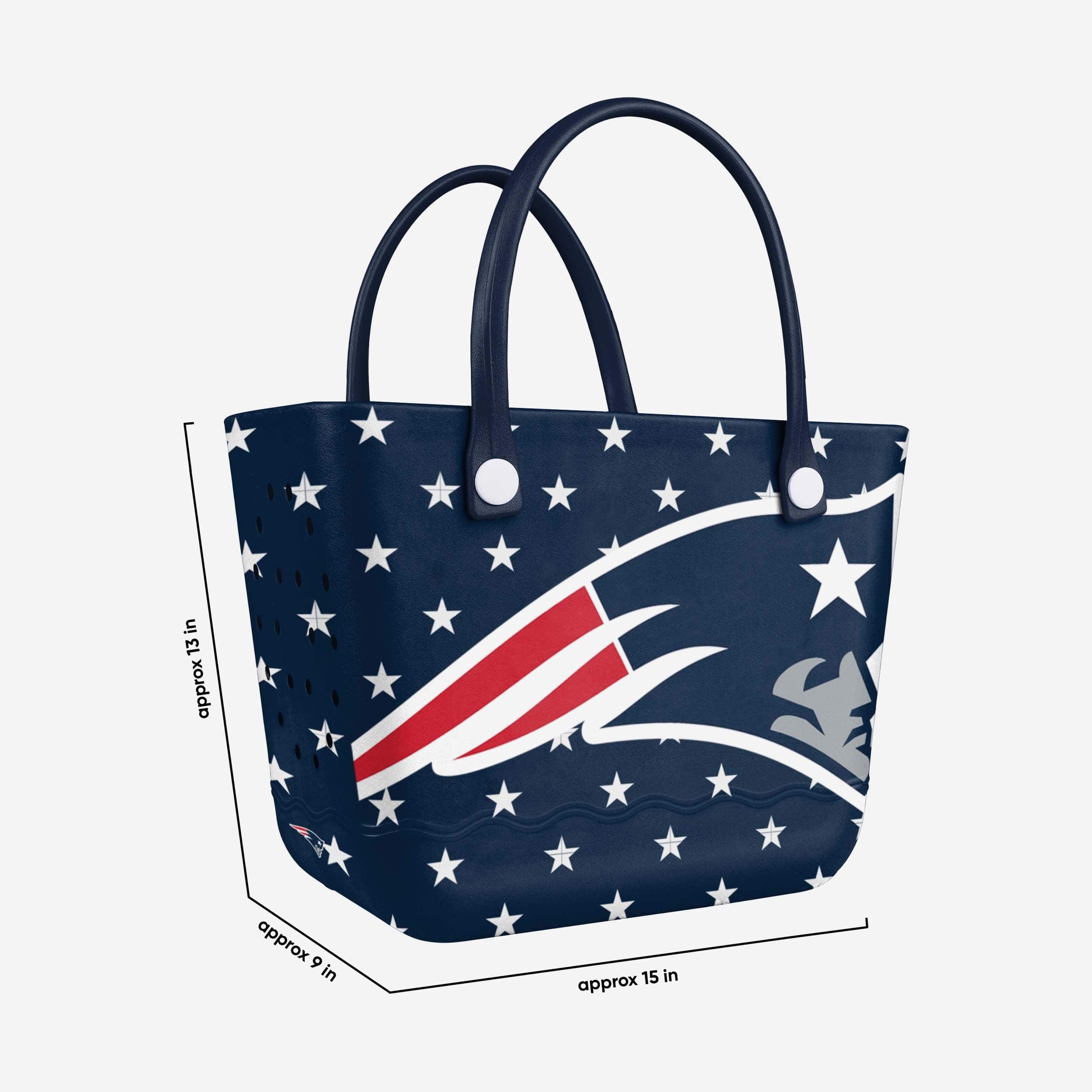 New England Patriots Big Logo Mini Print Tailgate Tote Bag 3 New England Patriots Big Logo Mini Print Tailgate Tote Bag