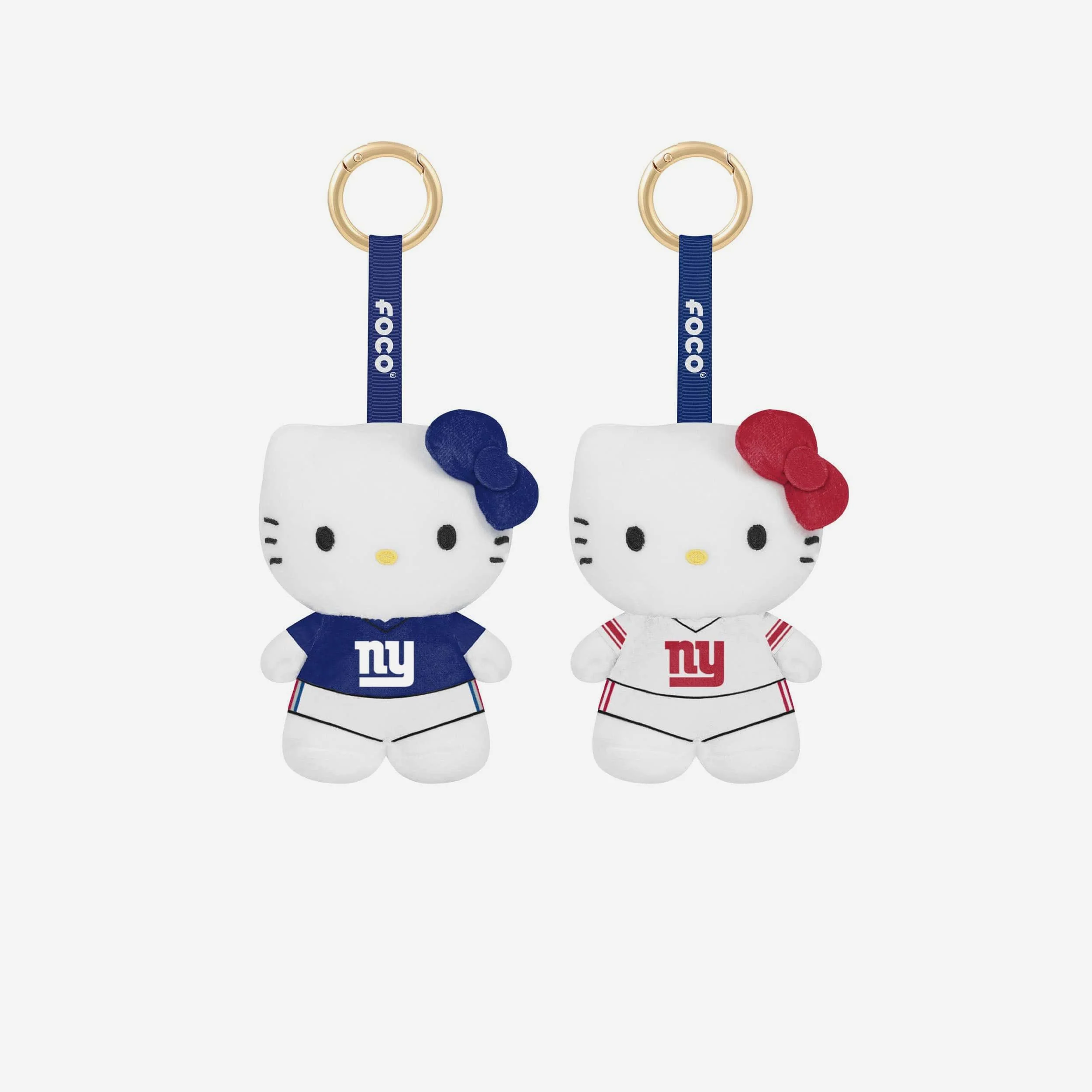 New York Giants 2 Pack Mini Plush Hello Kitty® Bag Charm Keychain