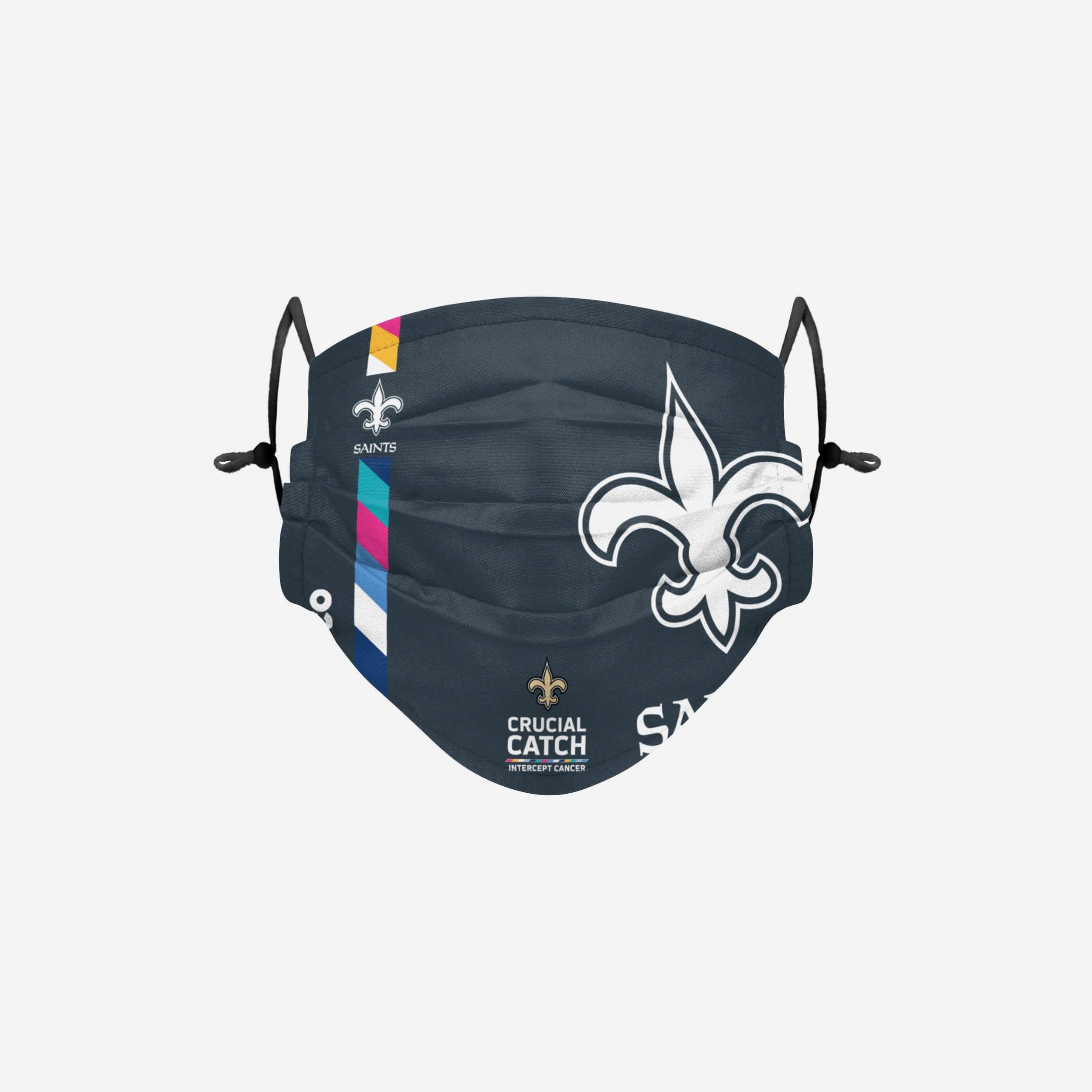 New Orleans Saints Crucial Catch Adjustable Face Cover 1 New Orleans Saints Crucial Catch Adjustable Face Cover