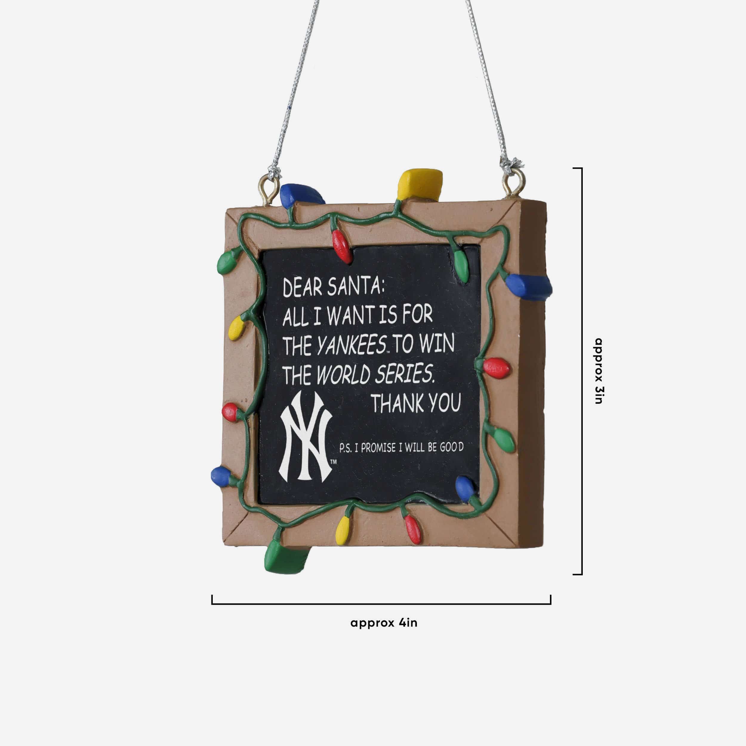 New York Yankees Resin Chalkboard Sign Ornament 1 New York Yankees Resin Chalkboard Sign Ornament