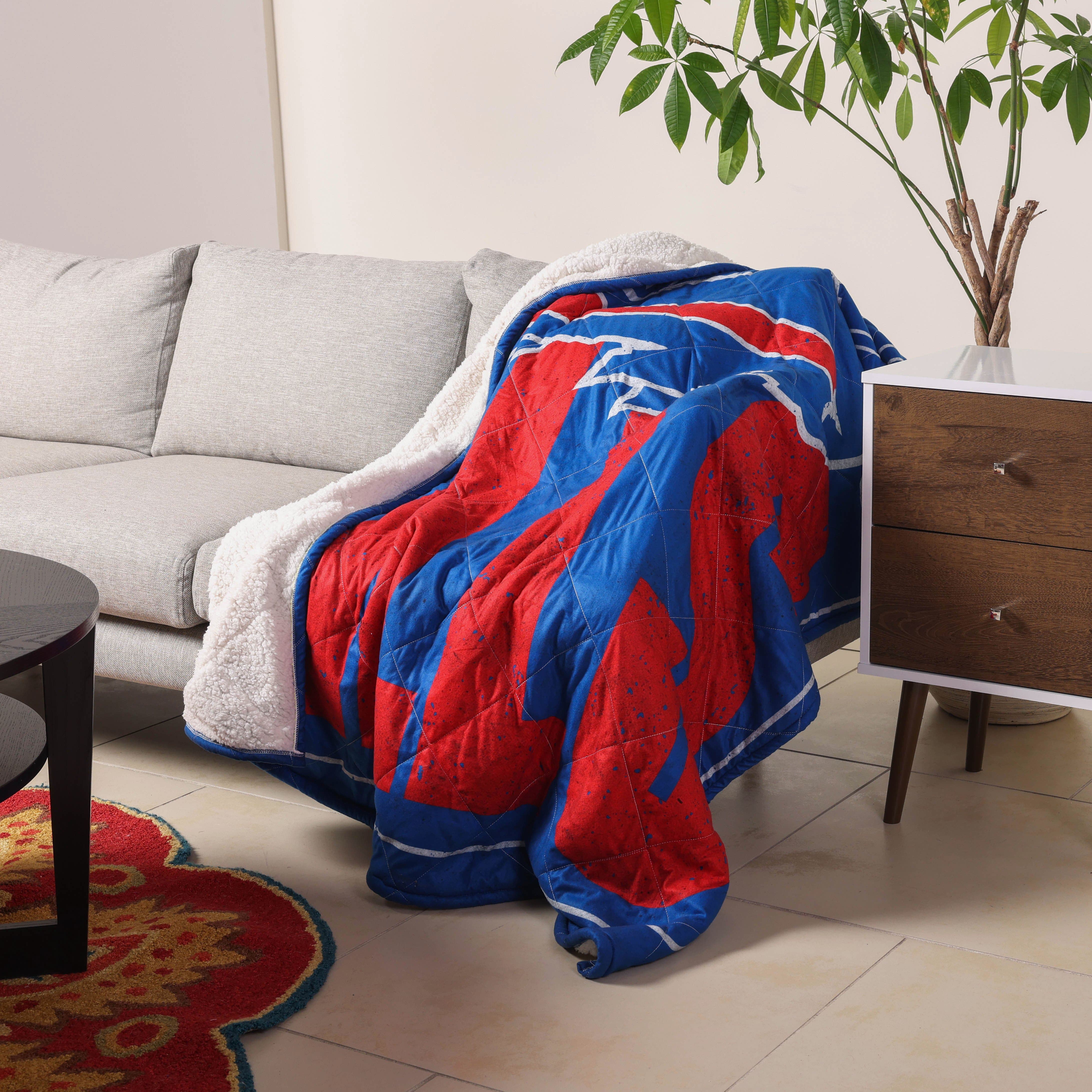 Buffalo Bills Big Game Sherpa Lined Throw Blanket 2 Buffalo Bills Big Game Sherpa Lined Throw Blanket